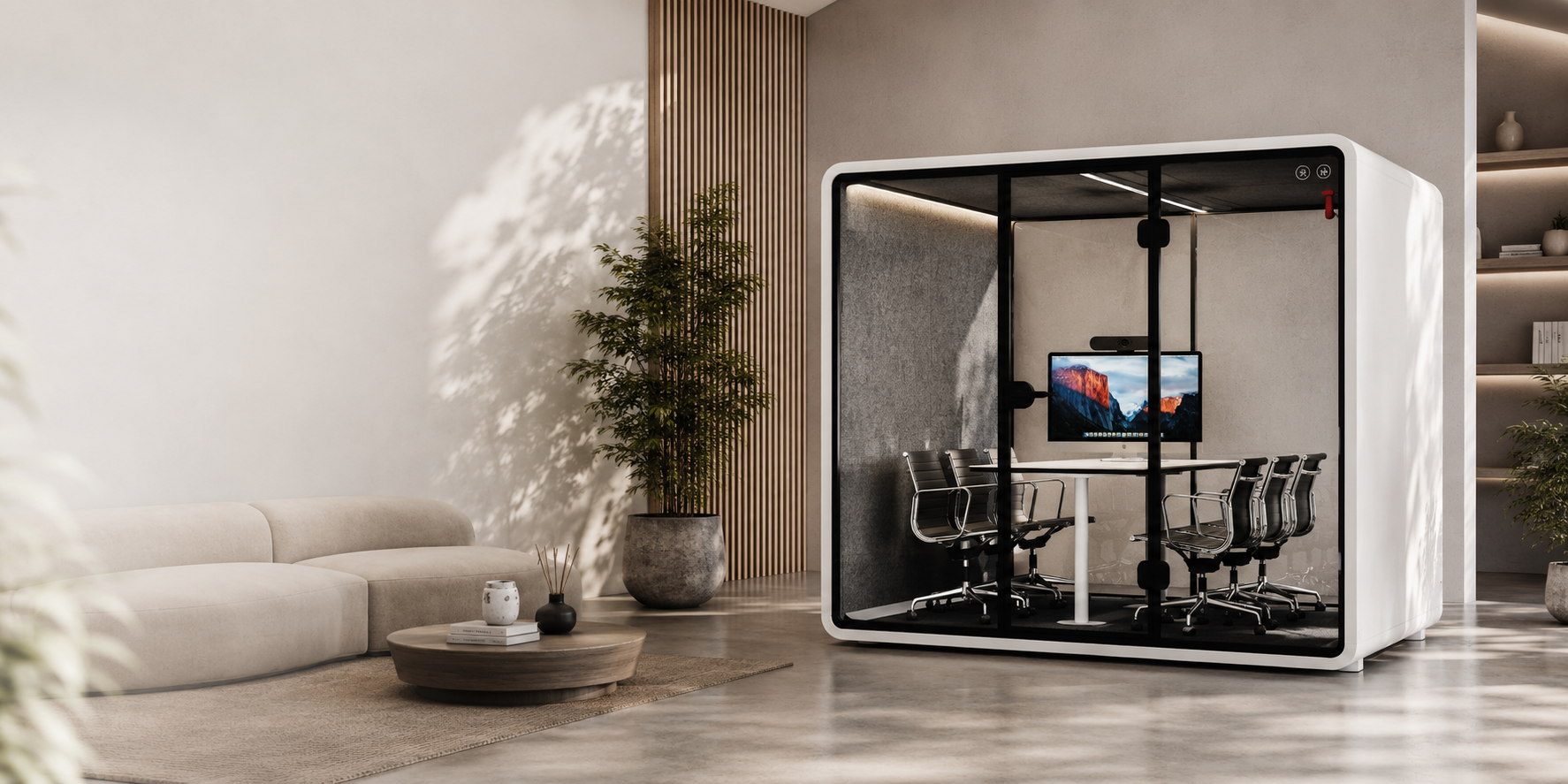 Box Booth 6 Person Meeting Booth – Private Meetings | Sound Box Store