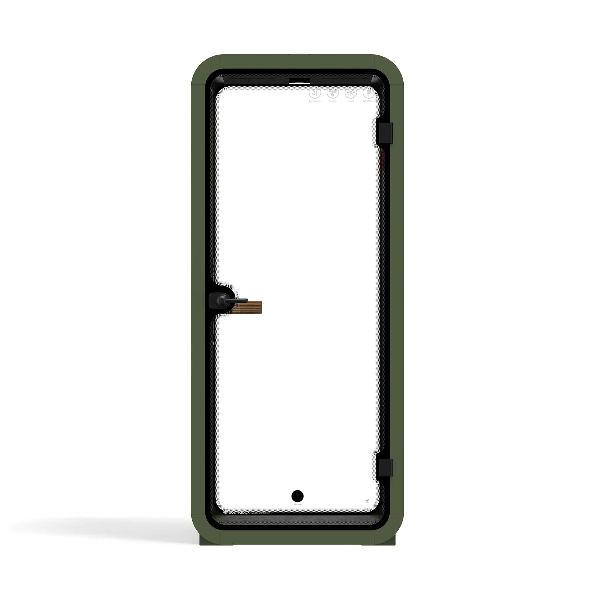 Büro Pod Quell AkustikGreen / Dark Grey / No Furniture