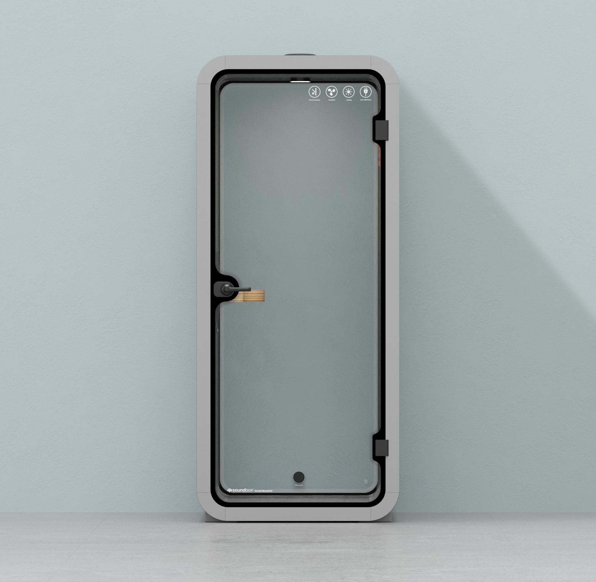 Büro Pod Quell AkustikLight Grey / Dark Grey / No Furniture