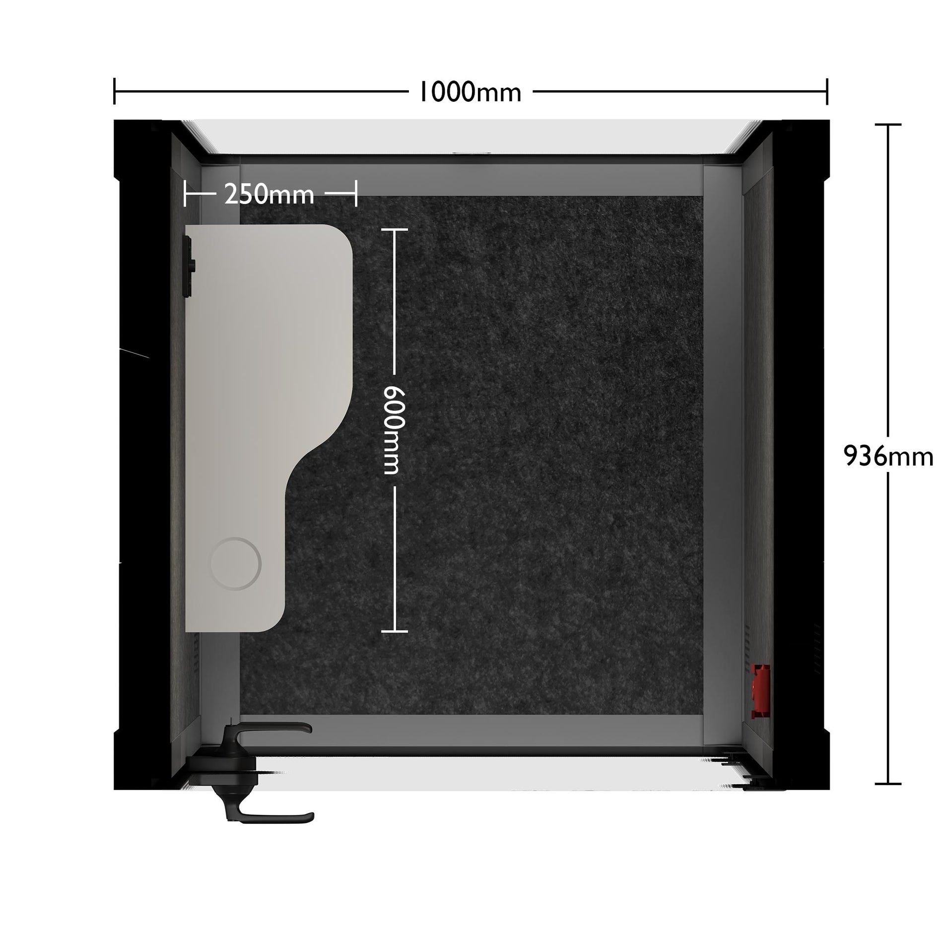 Büro Pod Quell AkustikLight Grey / Dark Grey / No Furniture