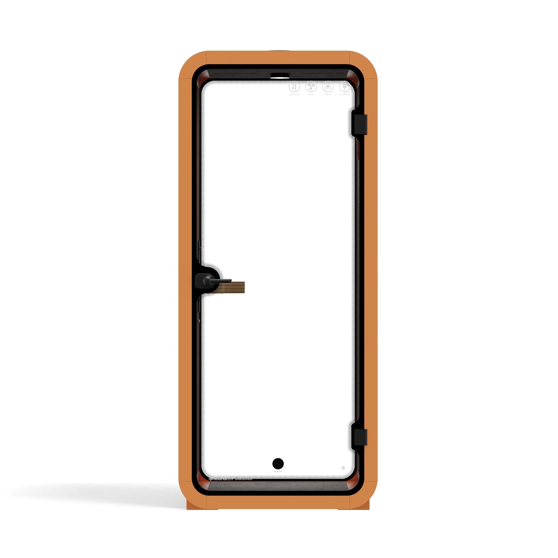 Büro Pod Quell AkustikOrange / Dark Grey / No Furniture