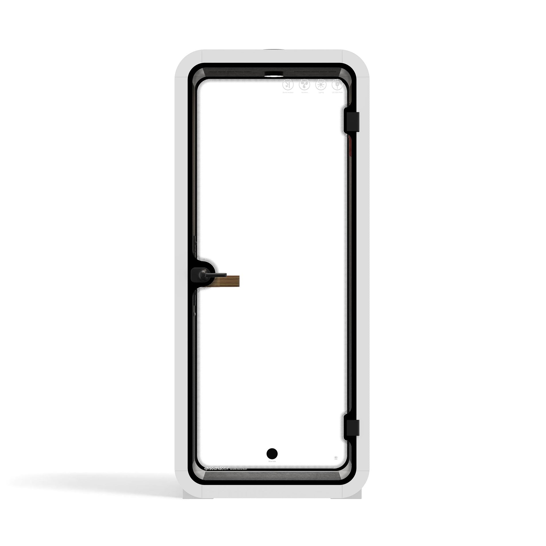 Büro Pod Quell AkustikWhite / Dark Grey / No Furniture