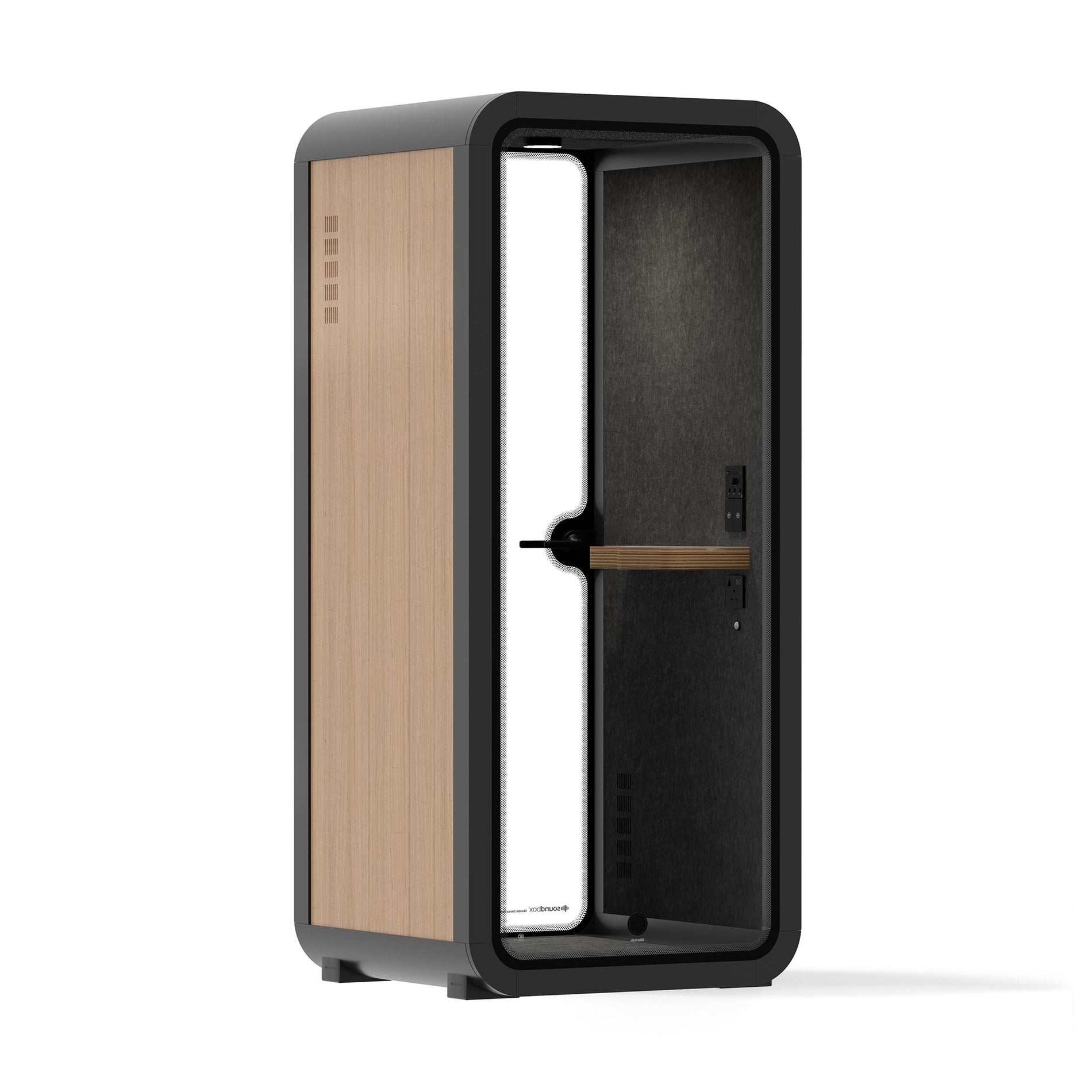 Büro Pod Quell AkustikWooden / Dark Grey / No Furniture