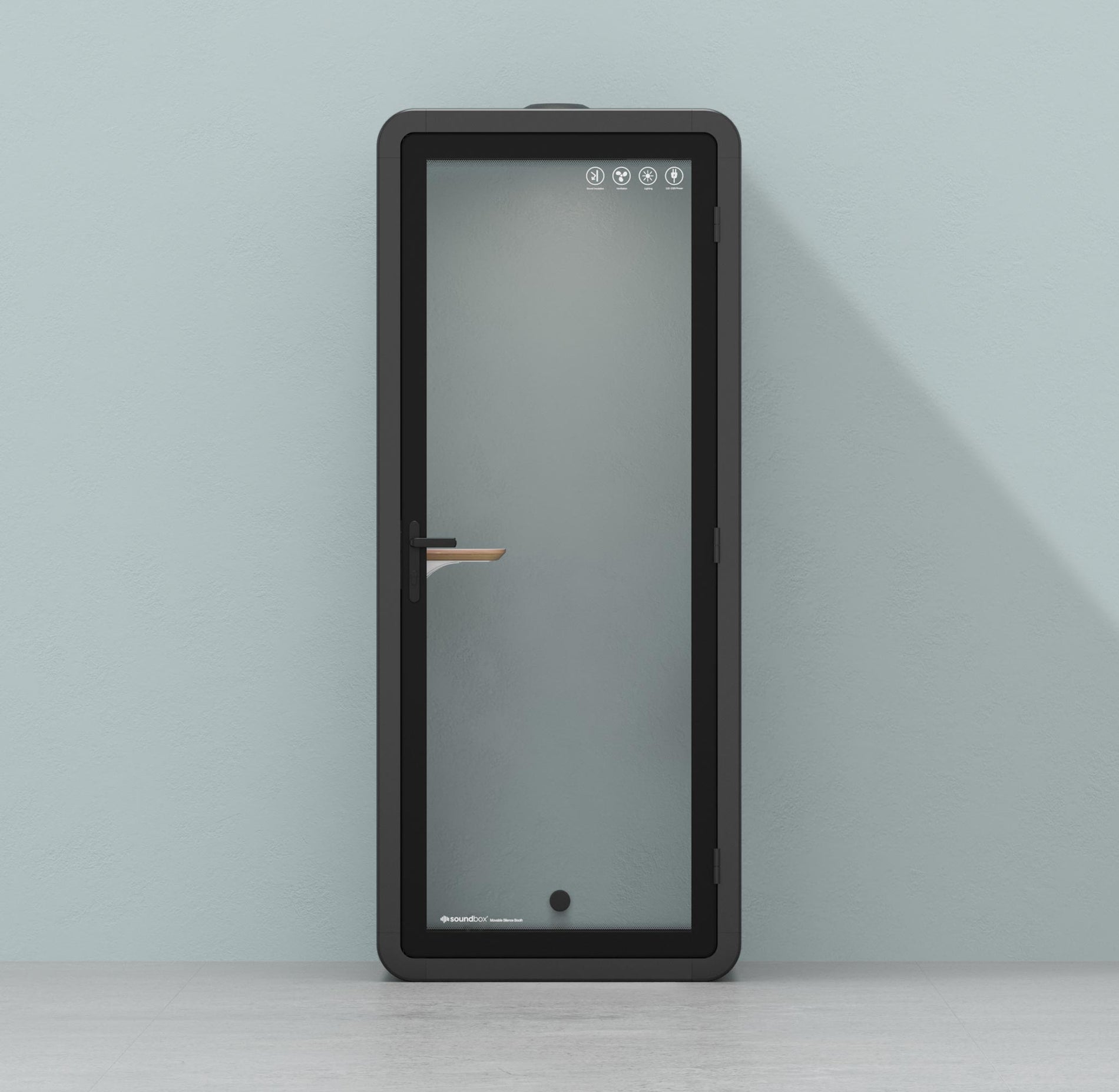 Office Pod Quell+ AcousticCharcoal / No Furniture / Dark Grey