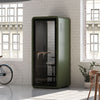 Quell Acoustic Soundproof Plus pod in green, modern office room and workspace