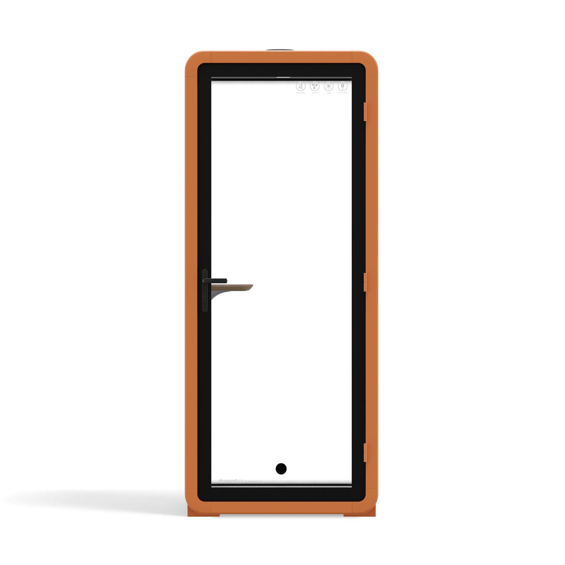 Office Pod Quell+ AcousticOrange / No Furniture / Dark Grey