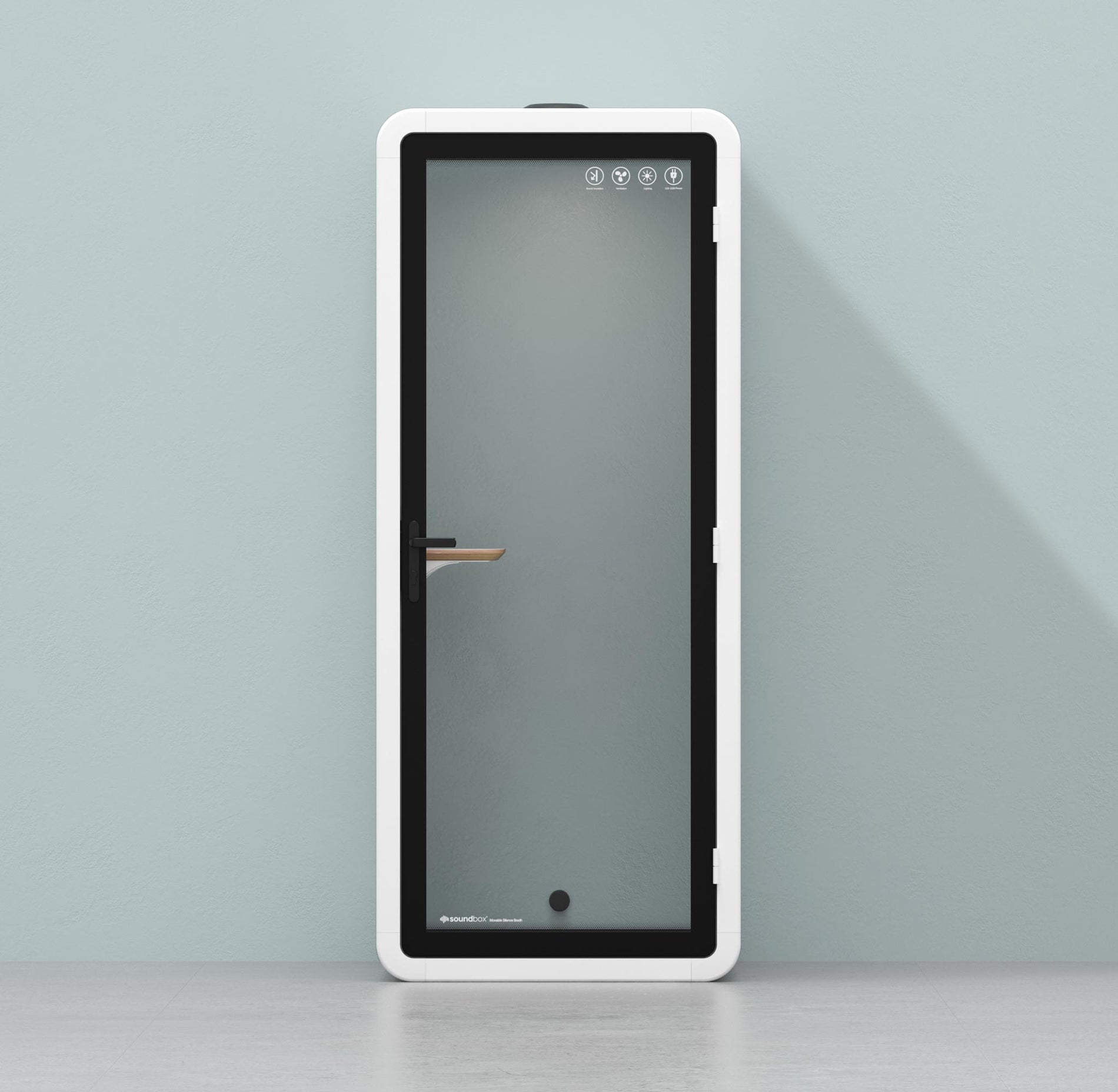 Office Pod Quell+ AcousticWhite / No Furniture / Dark Grey