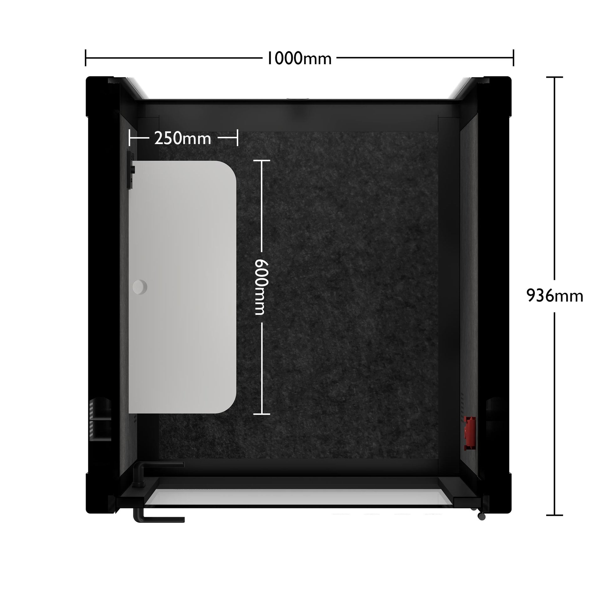 Office Pod Quell+ AcousticWooden / No Furniture / Dark Grey