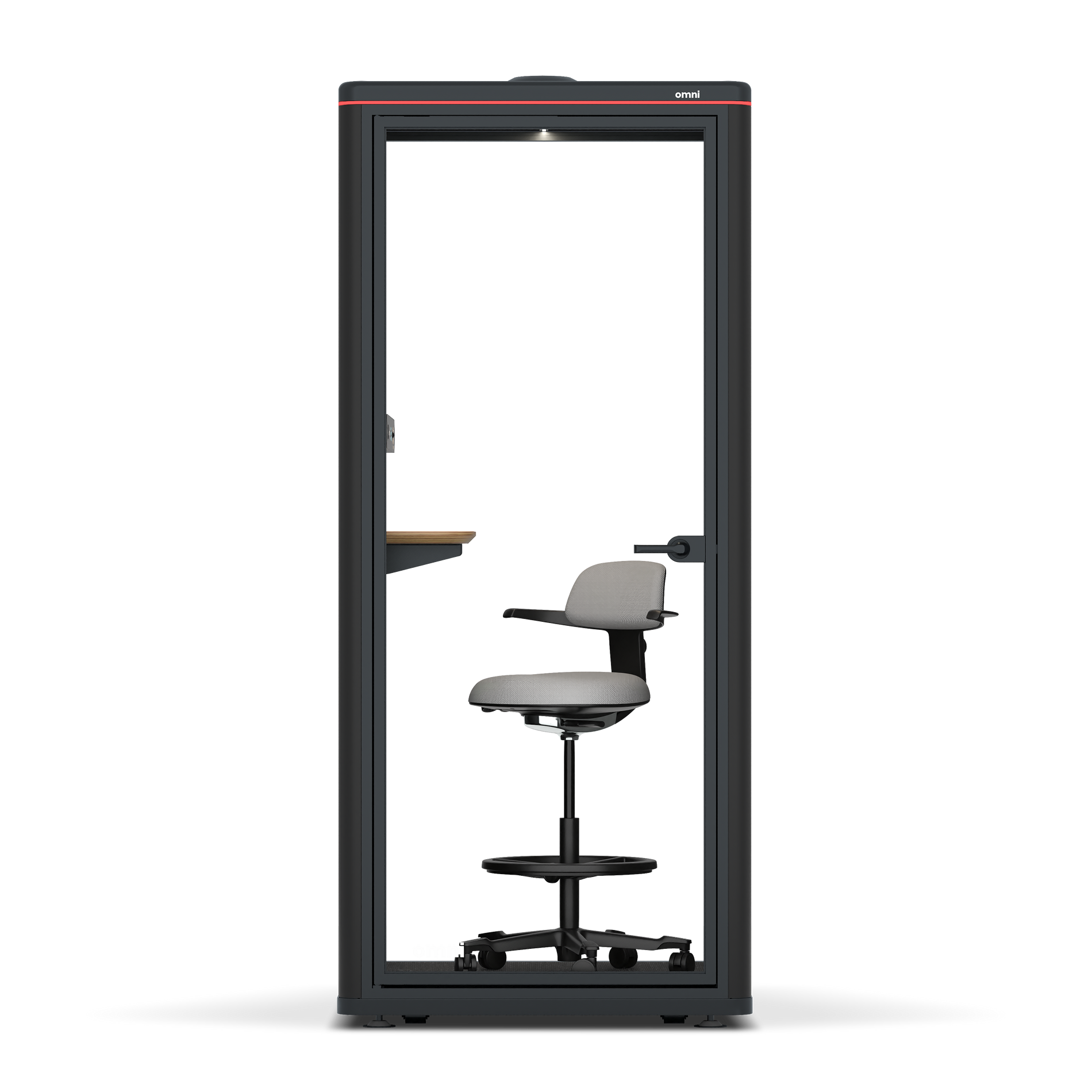 Omni OneStatic Device Shelf / RAL Black / Dark Grey Pet Board