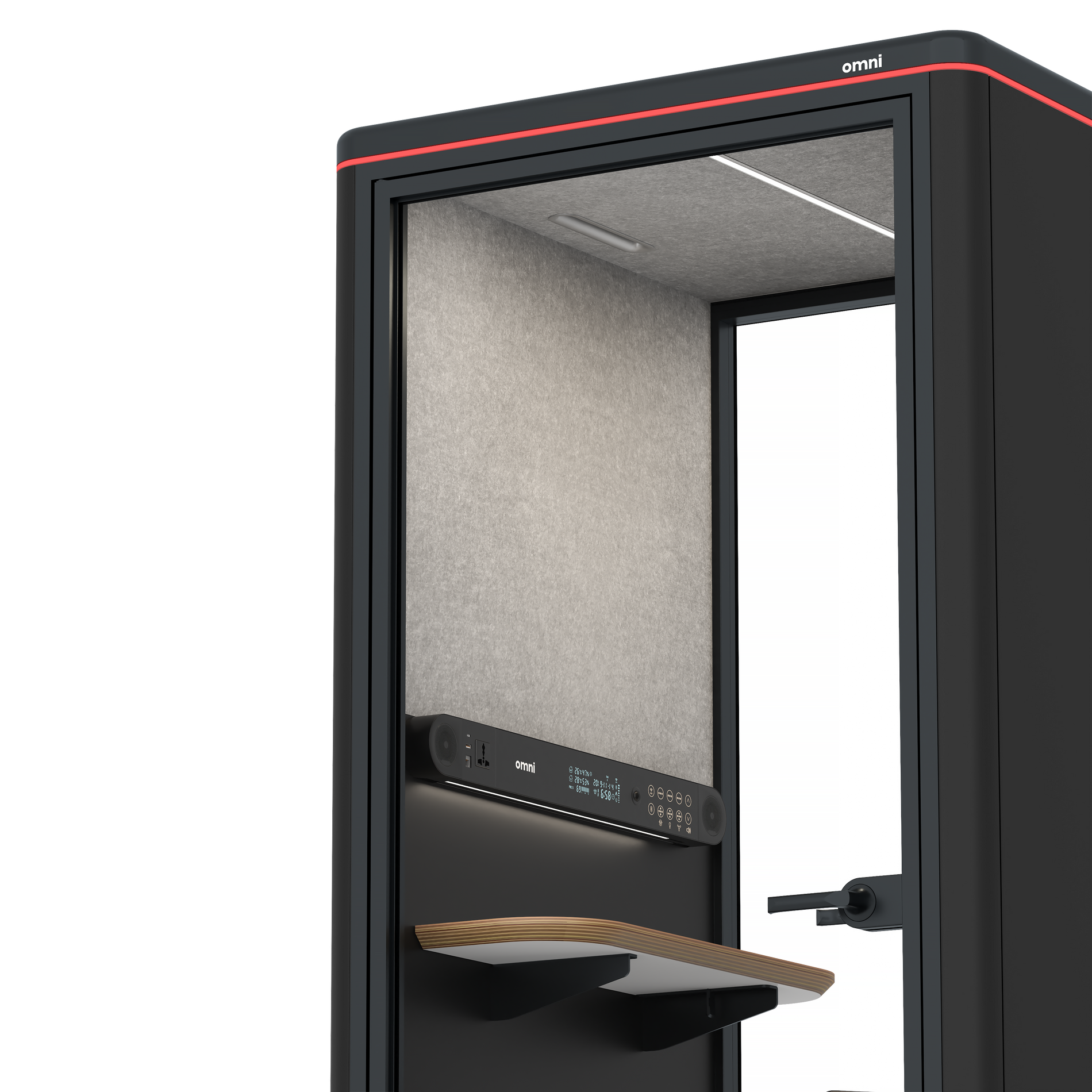 Omni OneStatic Device Shelf / RAL Black / Light Grey Pet Board