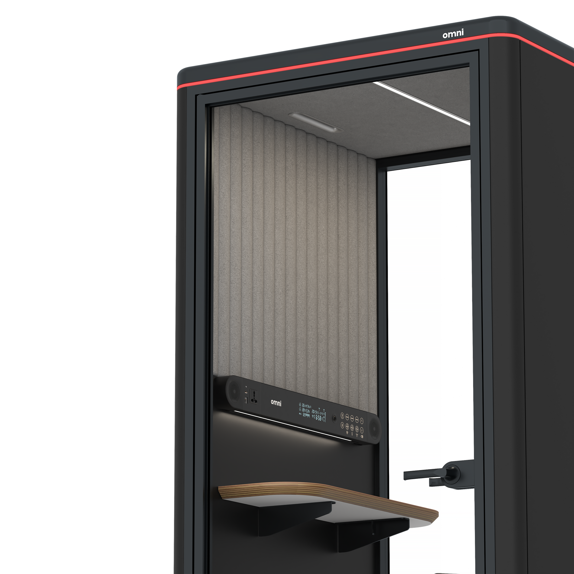 Omni OneStatic Device Shelf / RAL Black / Grey Corrugated