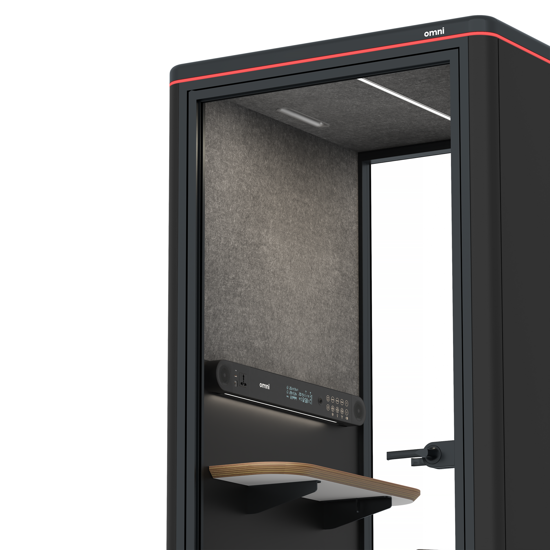 Omni OneStatic Device Shelf / RAL Black / Dark Grey Pet Board