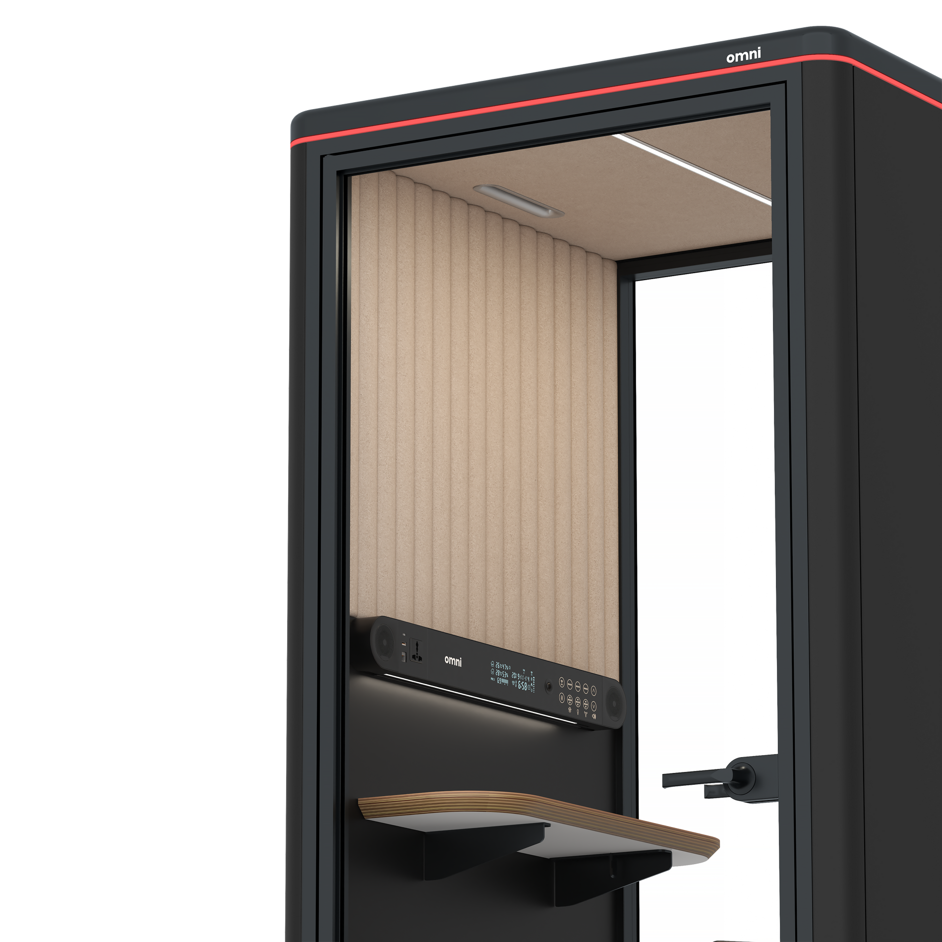Omni OneStatic Device Shelf / RAL Black / Beige Corrugated
