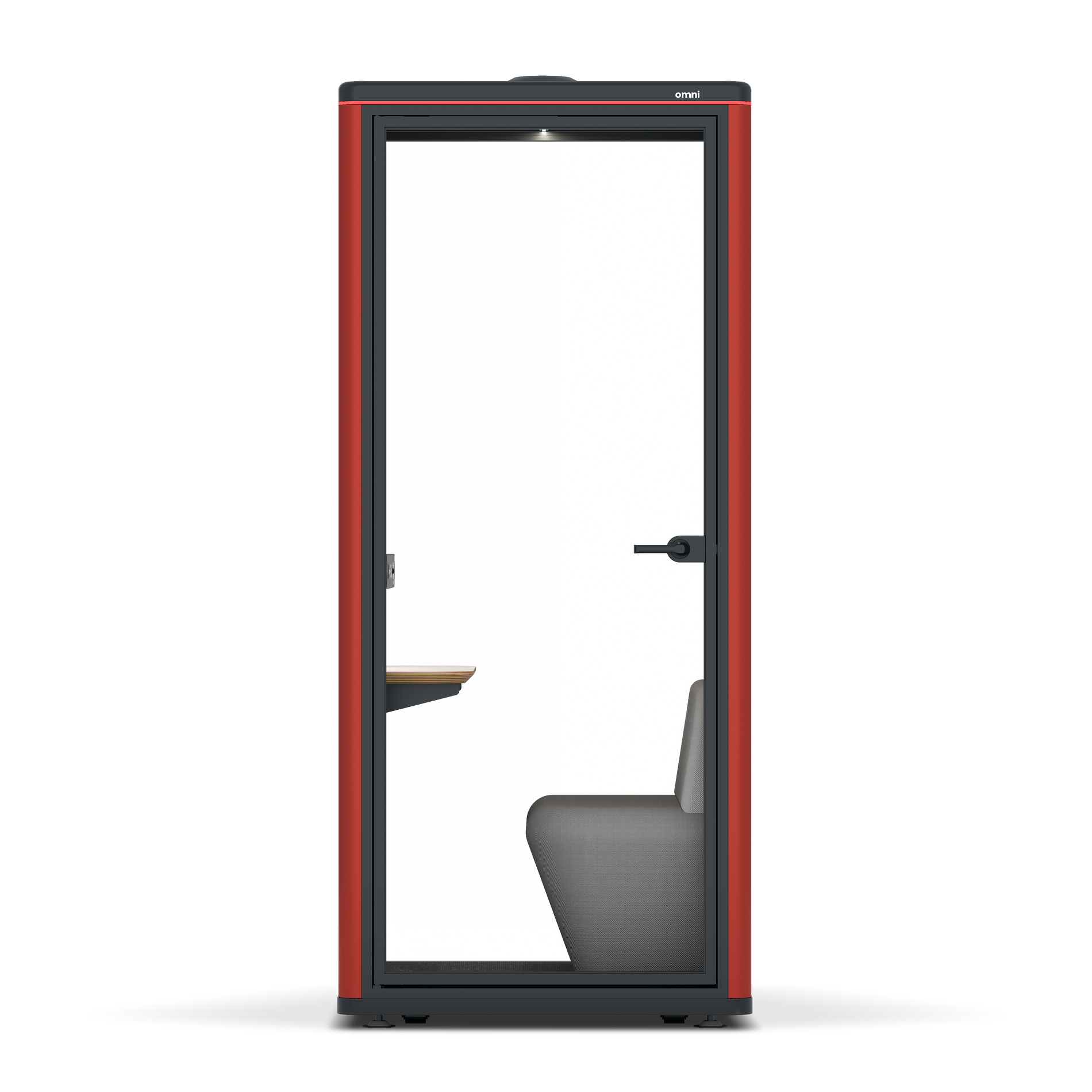 Omni OneCompact Sit-down / RAL Tomato Red / Light Grey Pet Board