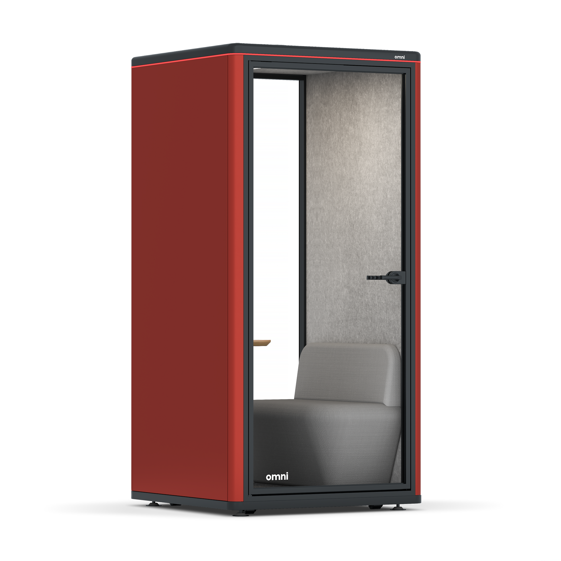 Omni One PlusPlus Sit-down / RAL Tomato Red / Light Grey Pet Board