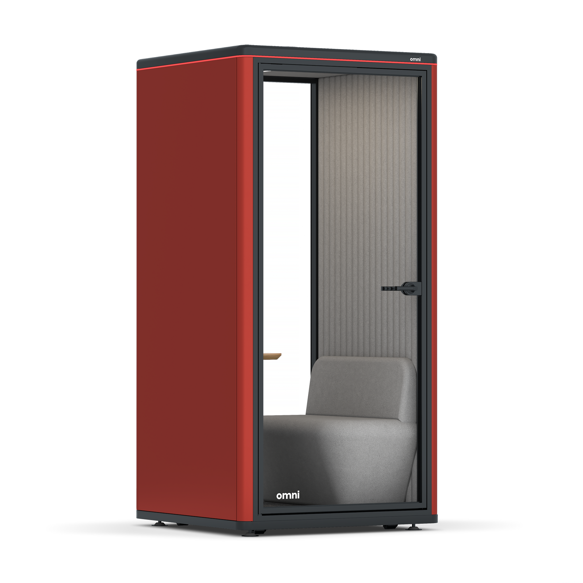 Omni One PlusPlus Sit-down / RAL Tomato Red / Grey Corrugated