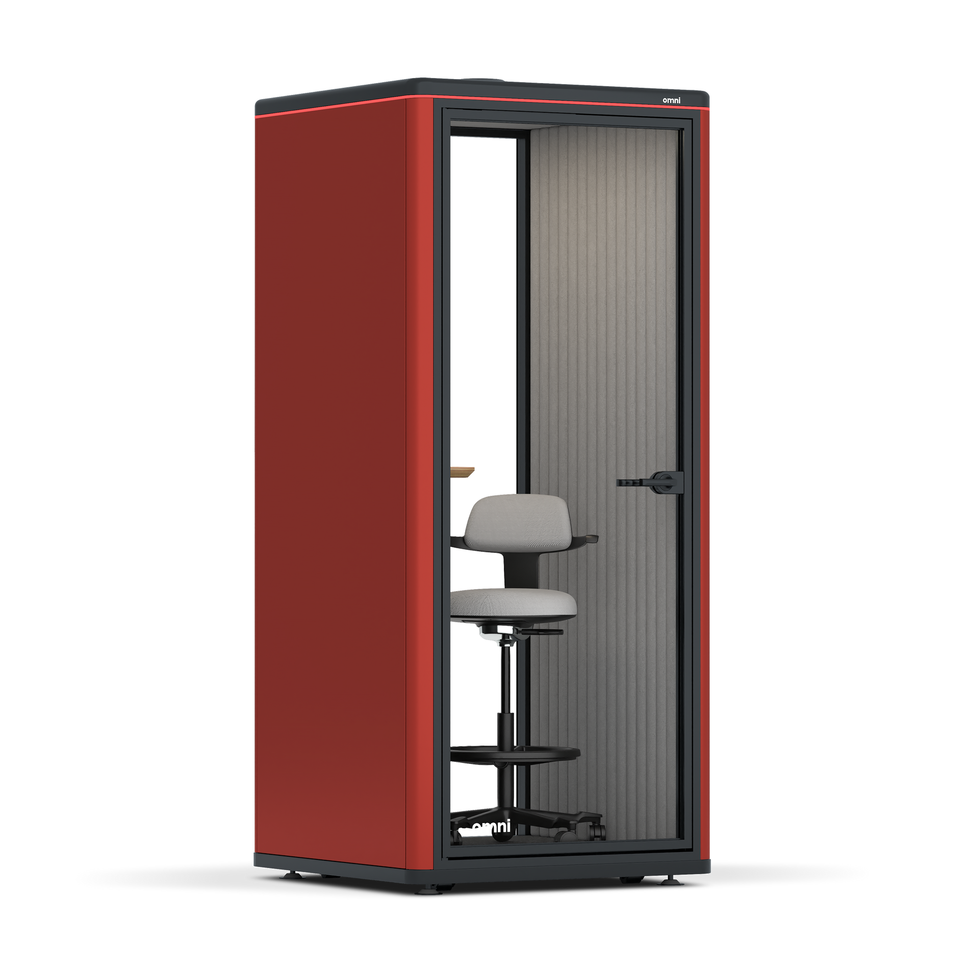 Omni OneStatic Device Shelf / RAL Tomato Red / #a49f98