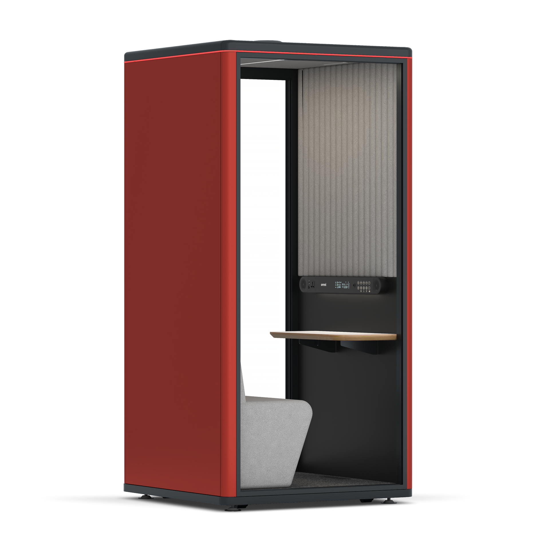 Omni One PlusPlus Sit-down / RAL Tomato Red / Grey Corrugated