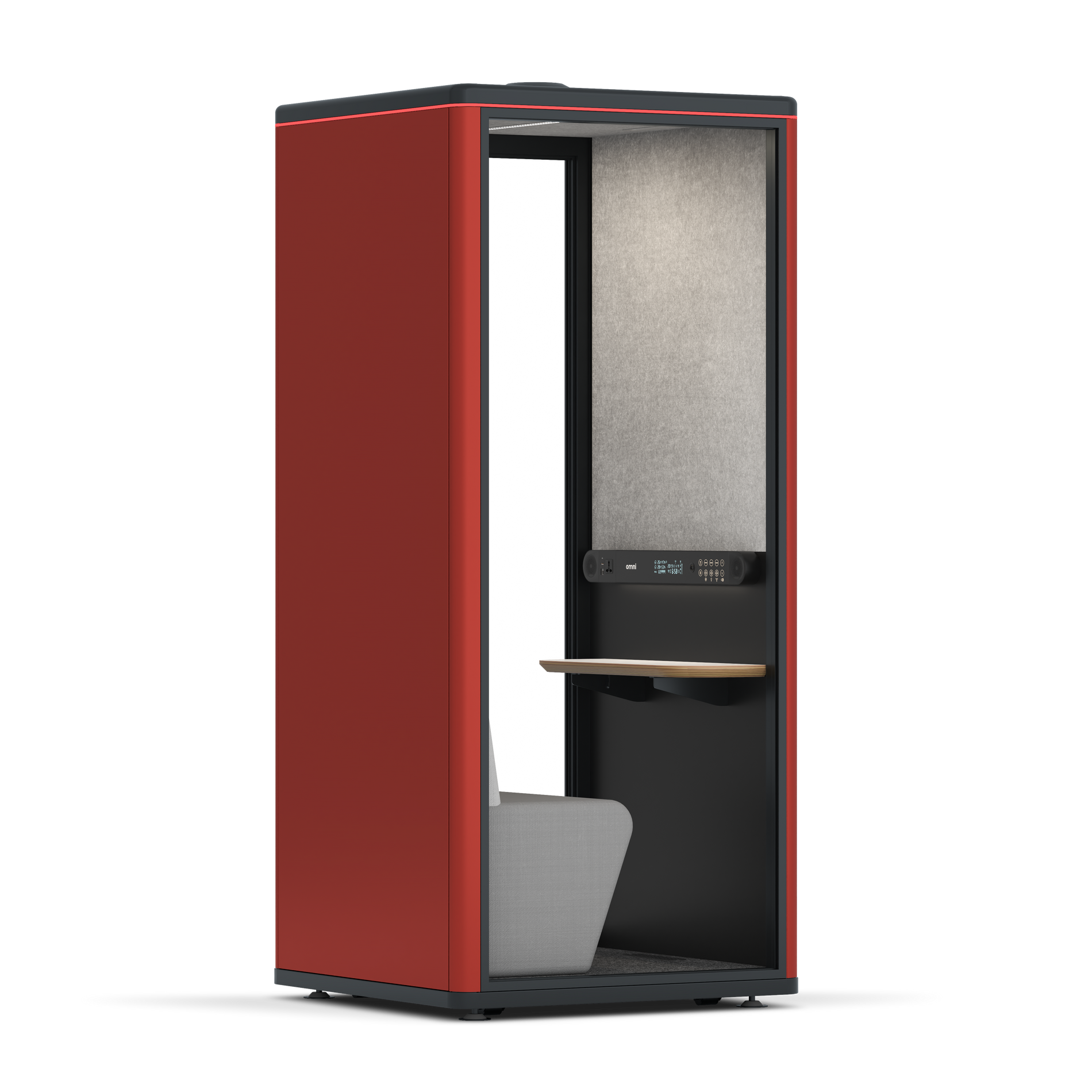 Omni OneCompact Sit-down / RAL Tomato Red / Light Grey Pet Board