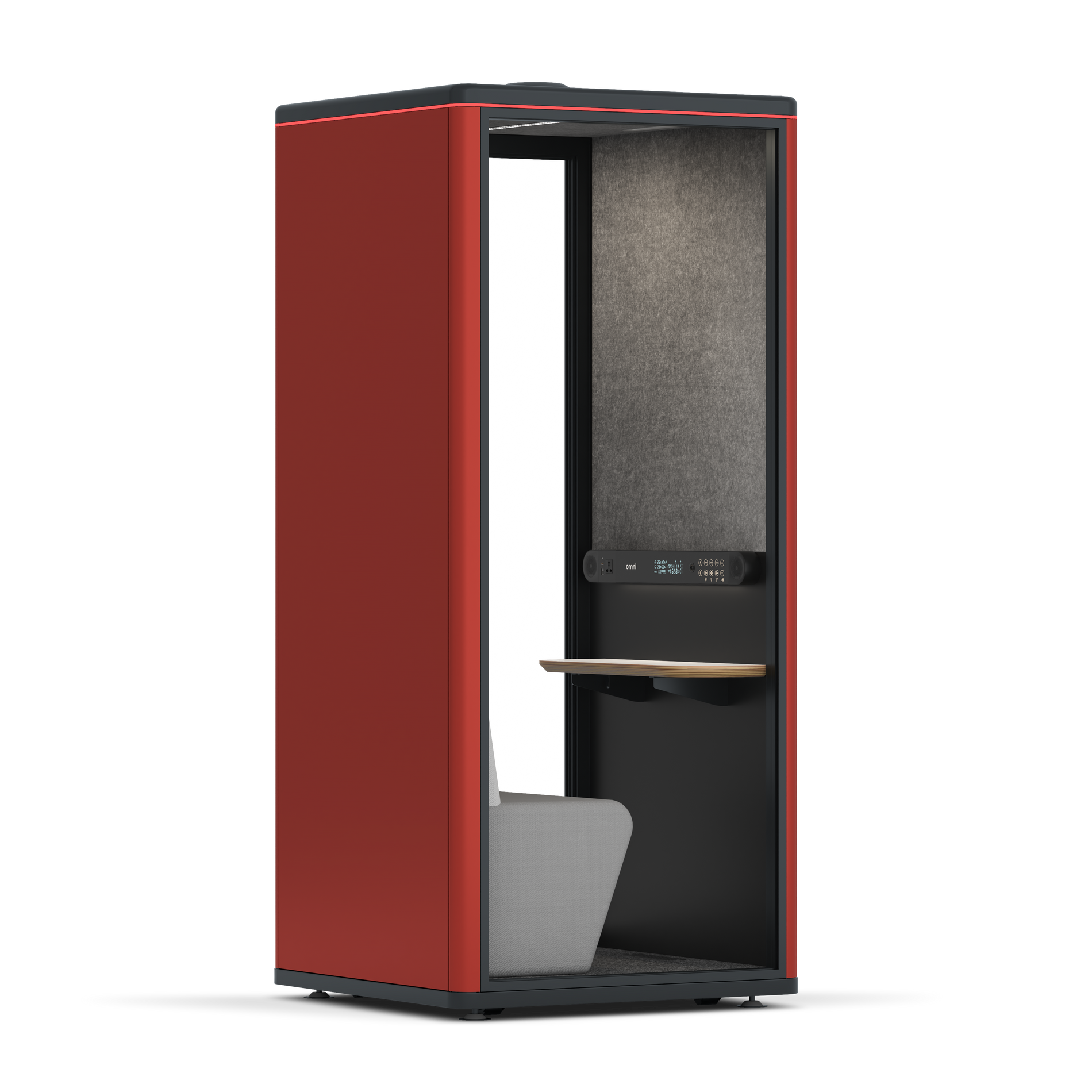 Omni OneCompact Sit-down / RAL Tomato Red / Dark Grey Pet Board