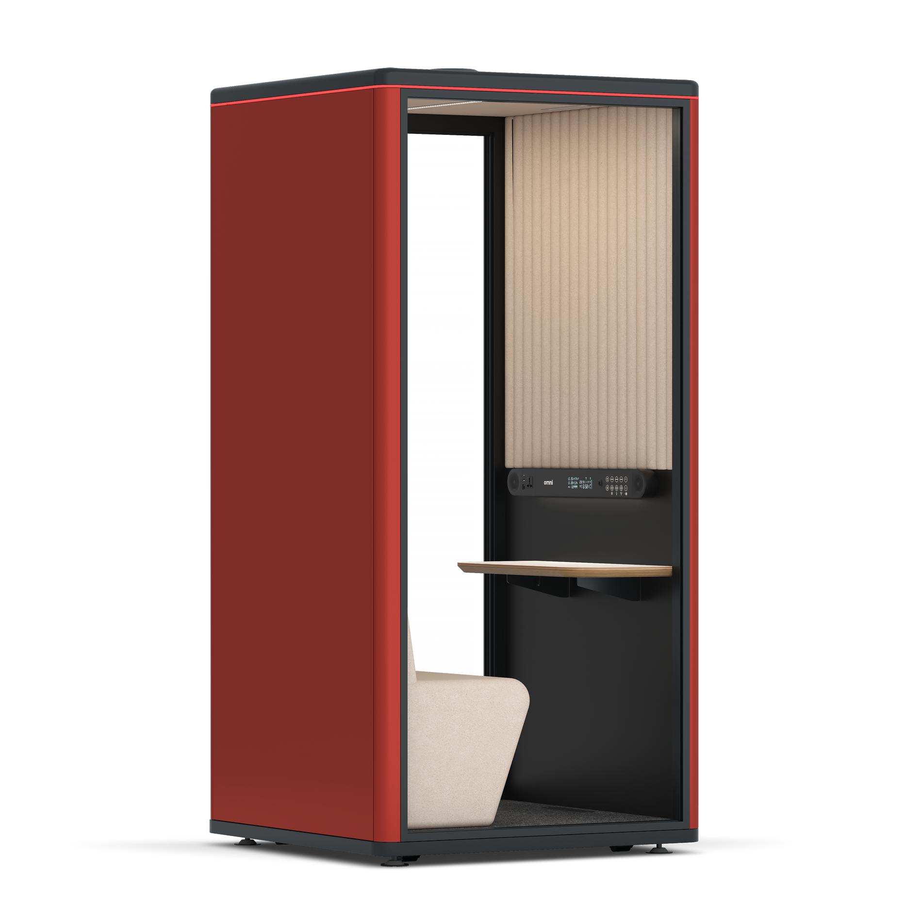 Omni One PlusPlus Sit-down / RAL Tomato Red / Beige Corrugated