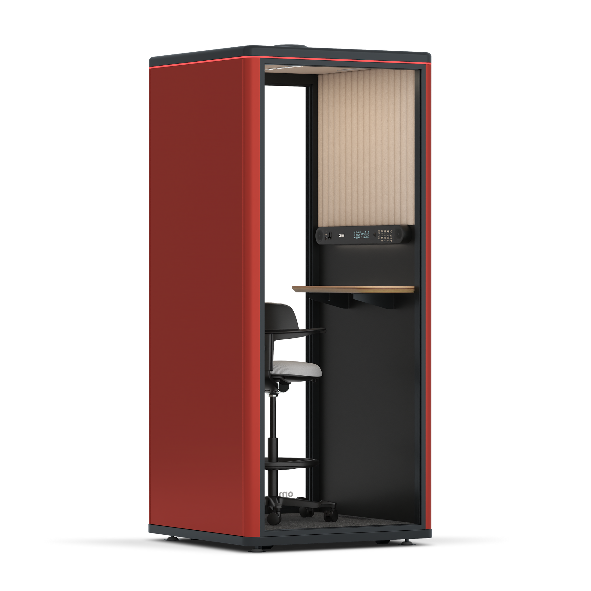 Omni OneStatic Device Shelf / RAL Tomato Red / #a18e7e