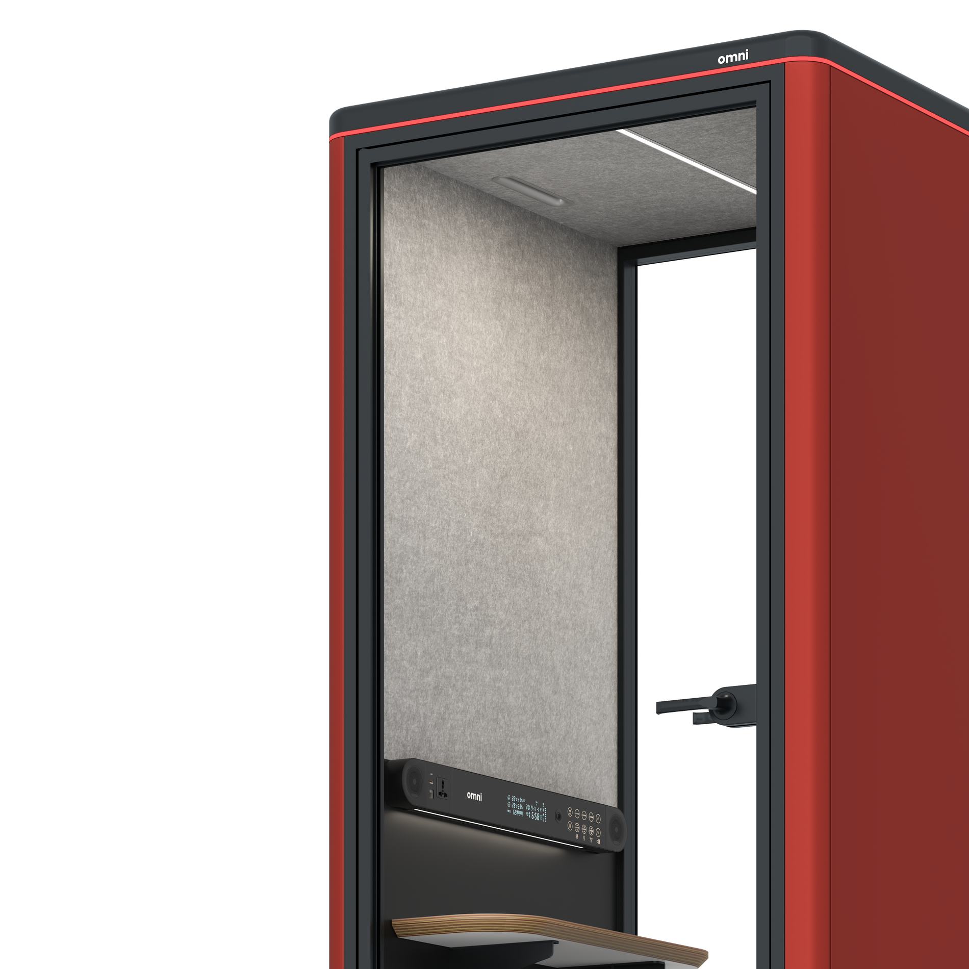 Omni OneCompact Sit-down / RAL Tomato Red / Light Grey Pet Board