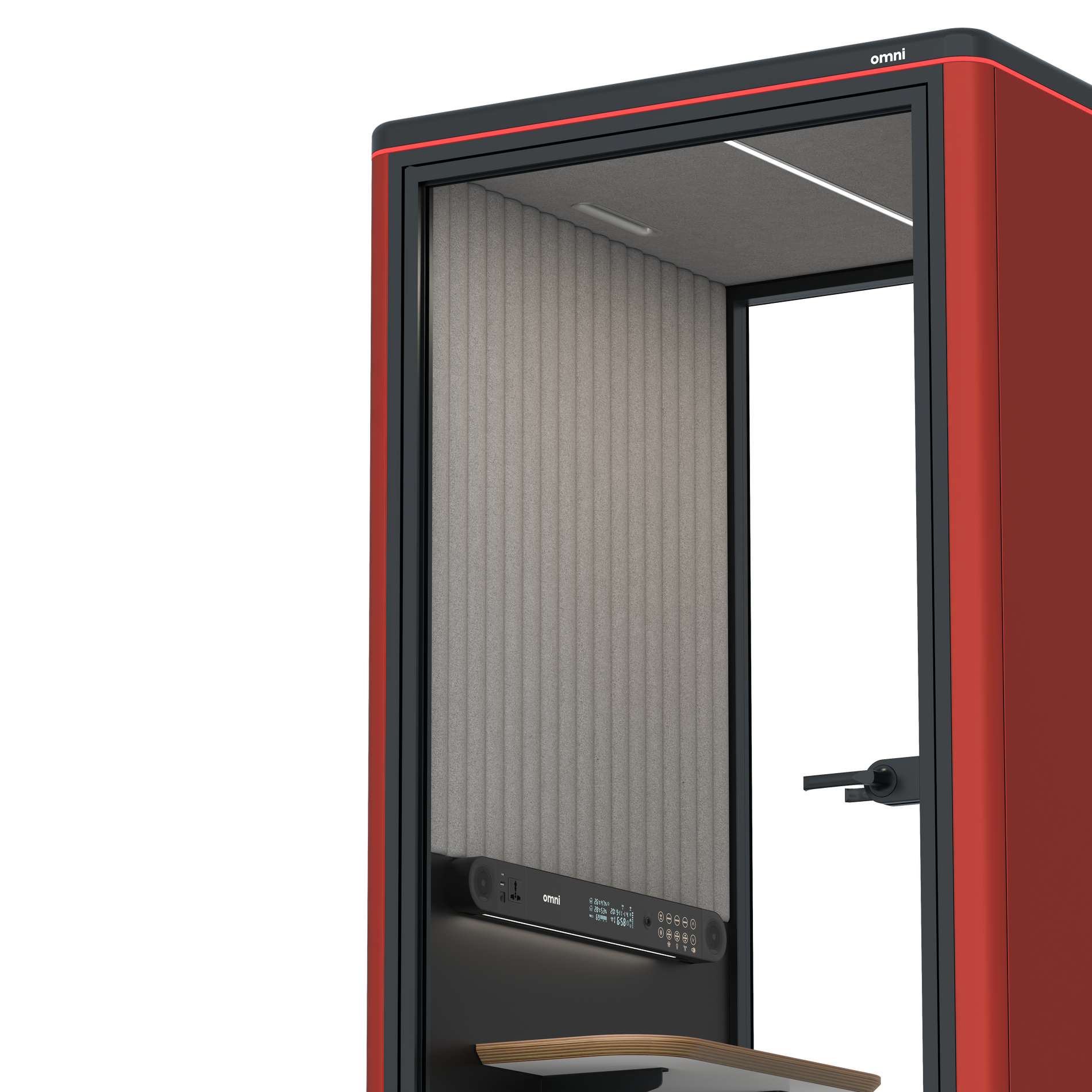Omni One PlusPlus Sit-down / RAL Tomato Red / Grey Corrugated