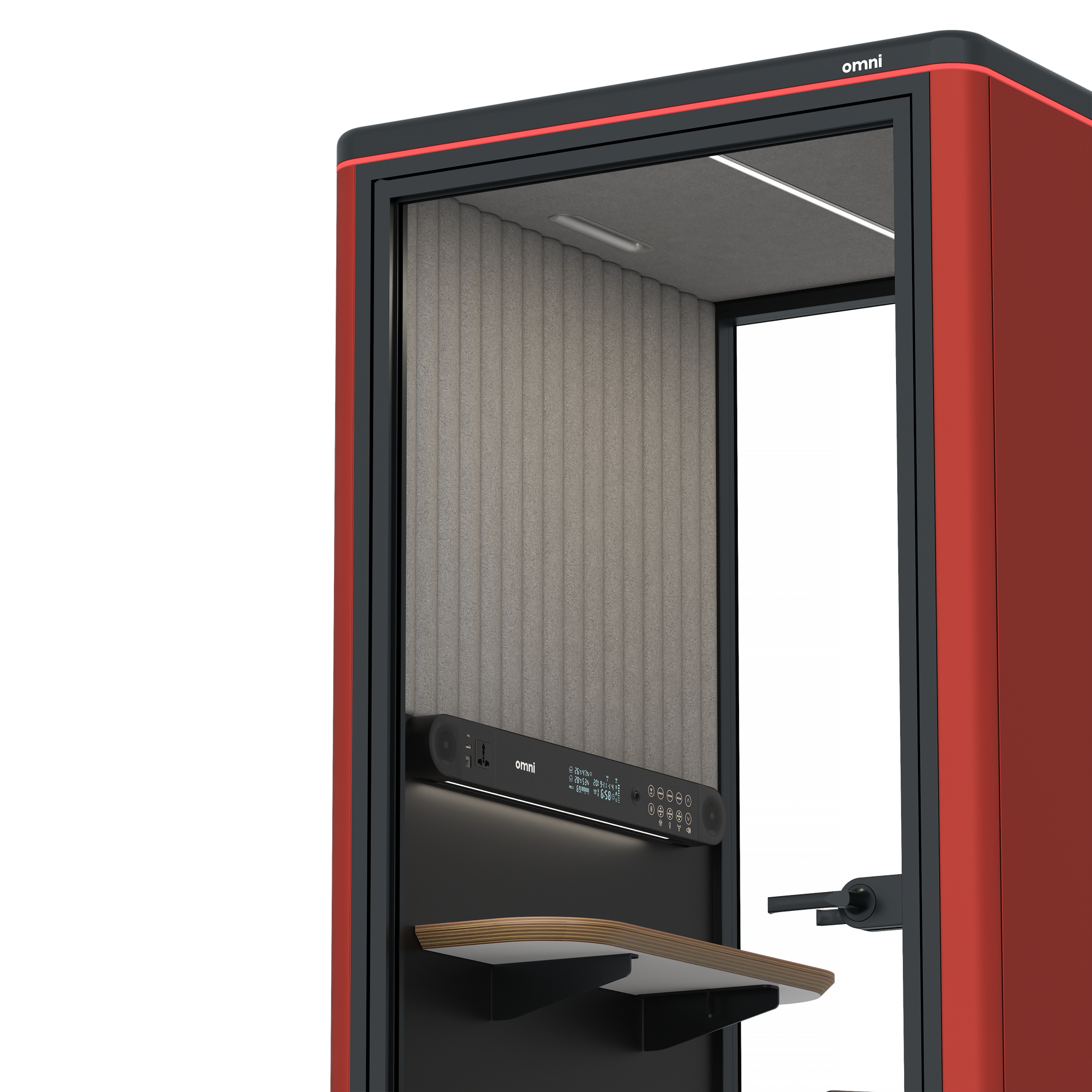 Omni OneStatic Device Shelf / RAL Tomato Red / #a49f98