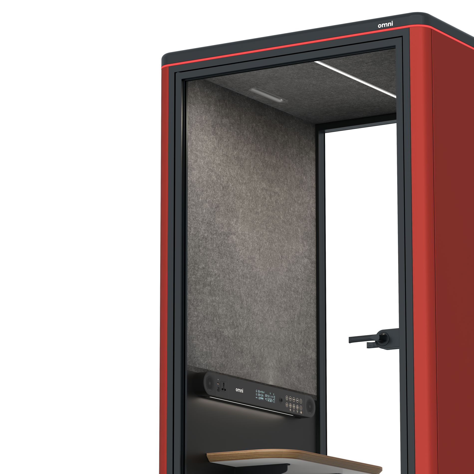 Omni One PlusPlus Sit-down / RAL Tomato Red / Dark Grey Pet Board