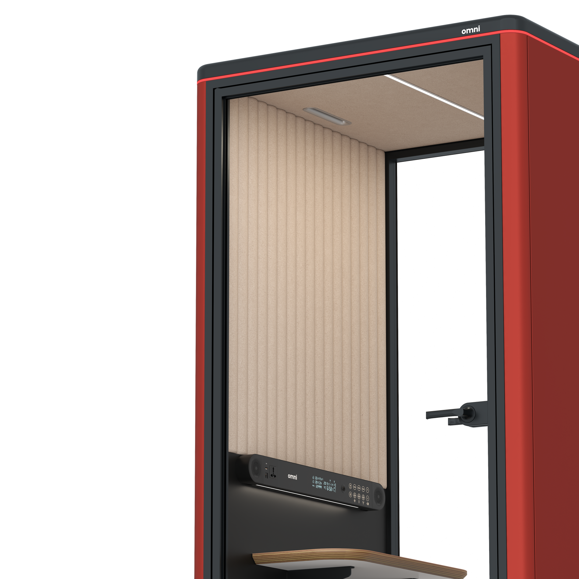 Omni One PlusPlus Sit-down / RAL Tomato Red / Beige Corrugated