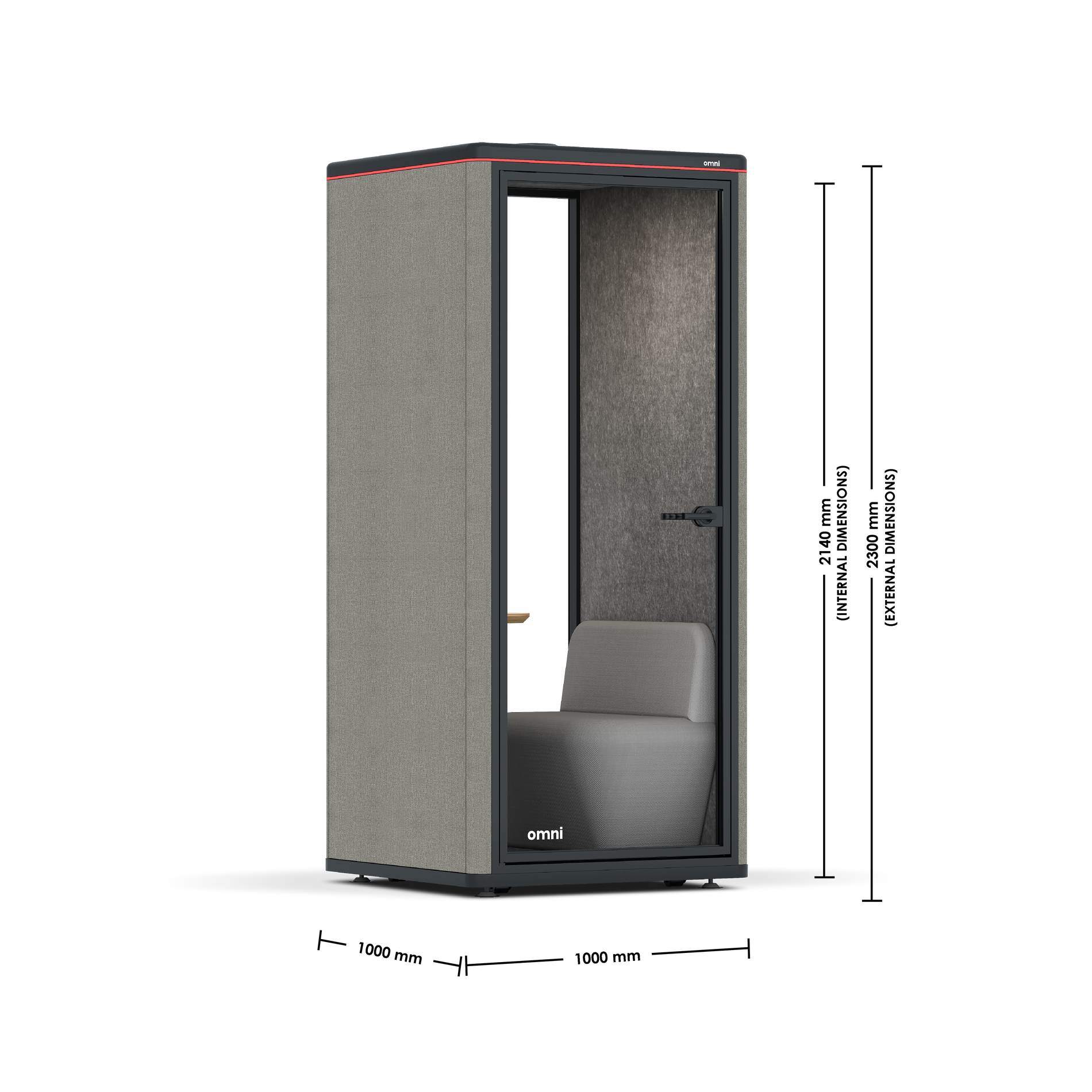 Omni OneCompact Sit-down / Gabriel Medley Deep Rouge / Light Grey Pet Board