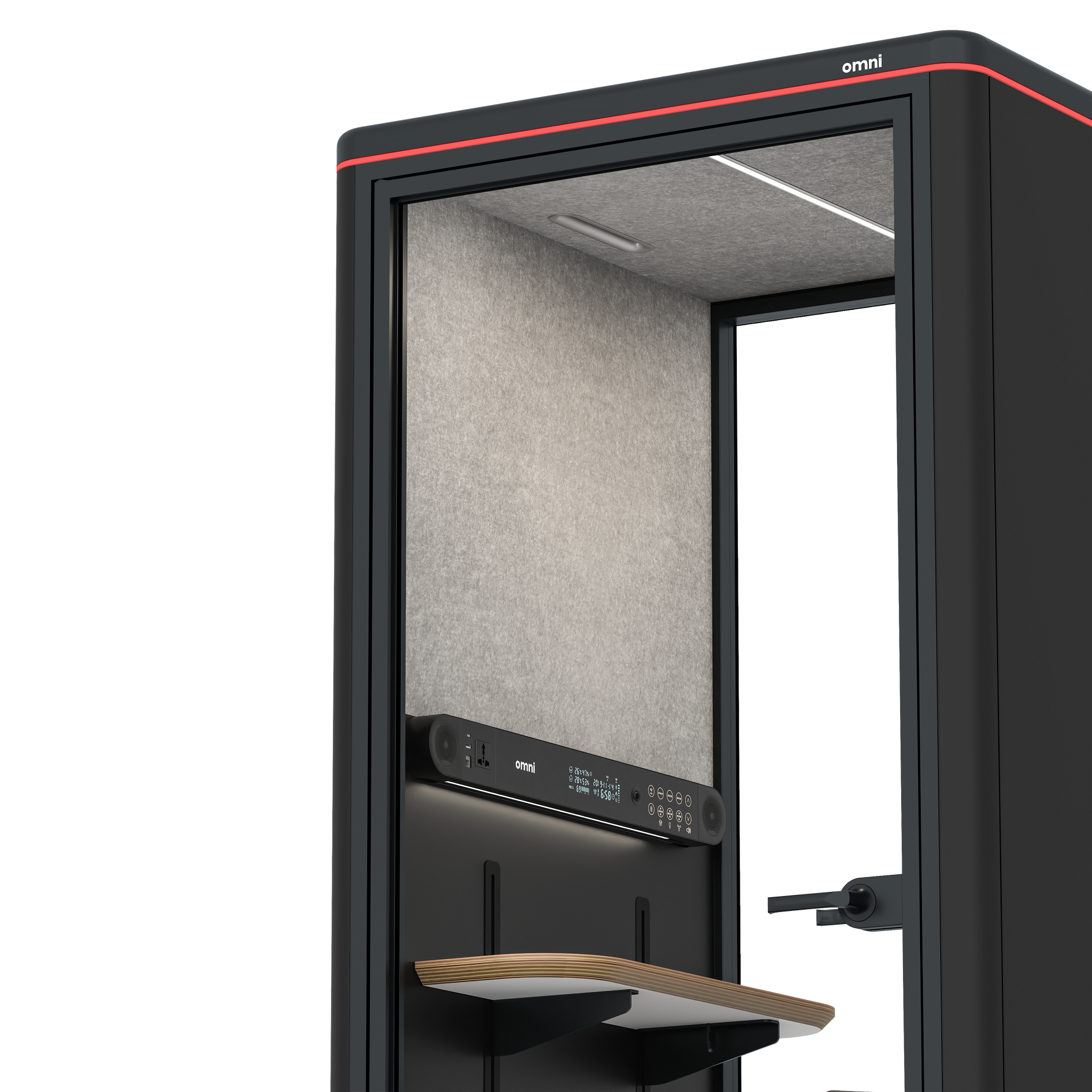 Omni OneAdjustable Device Shelf / RAL Black / Light Grey Pet Board