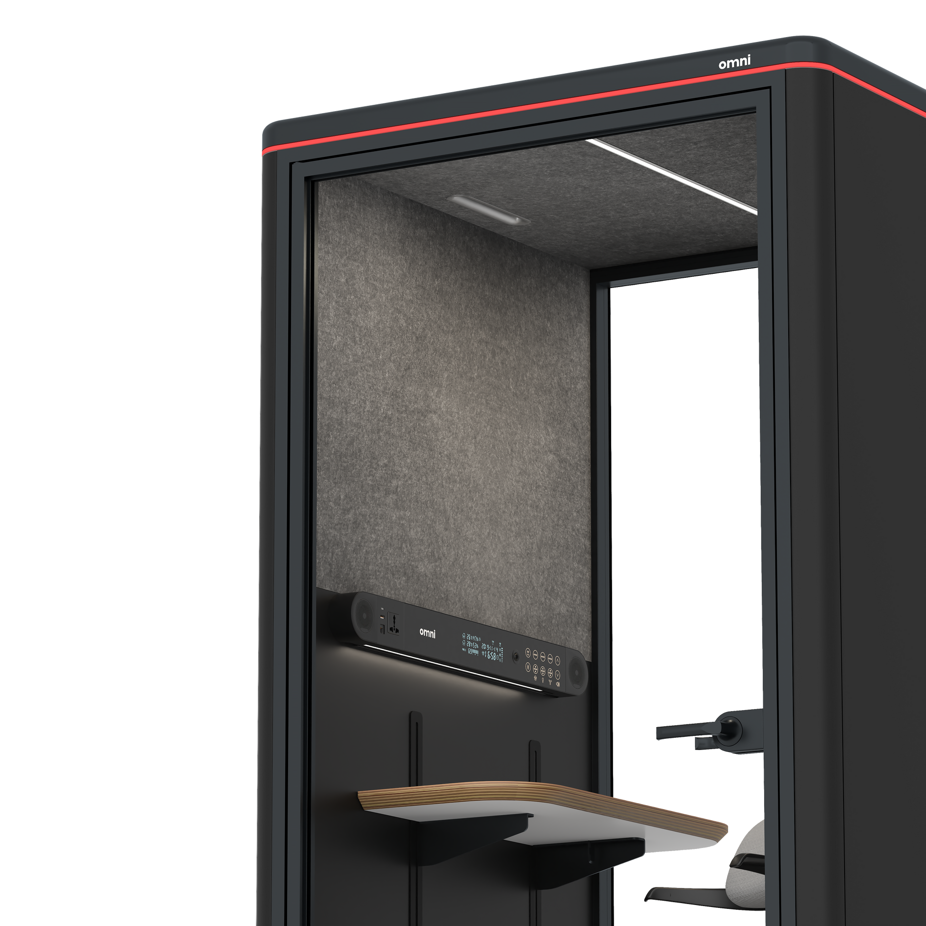 Omni One PlusAdjustable Device Shelf / RAL Black / Dark Grey Pet Board