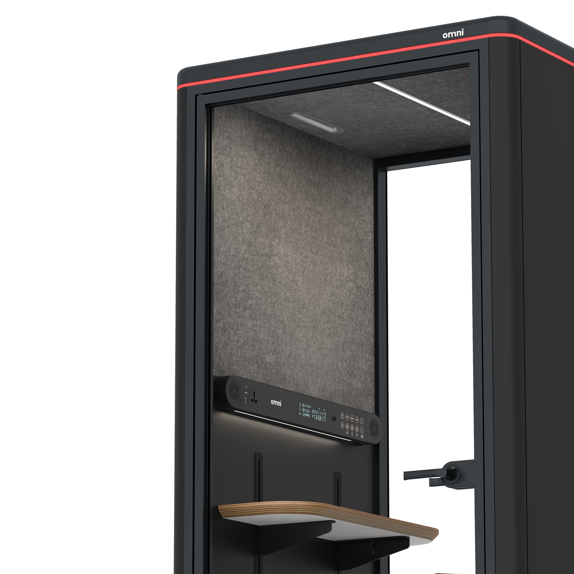 Omni OneAdjustable Device Shelf / RAL Black / Dark Grey Pet Board