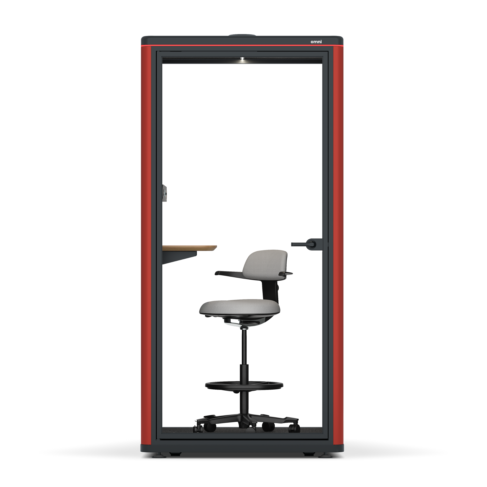 Omni One PlusAdjustable Device Shelf / RAL Tomato Red / #a18e7e