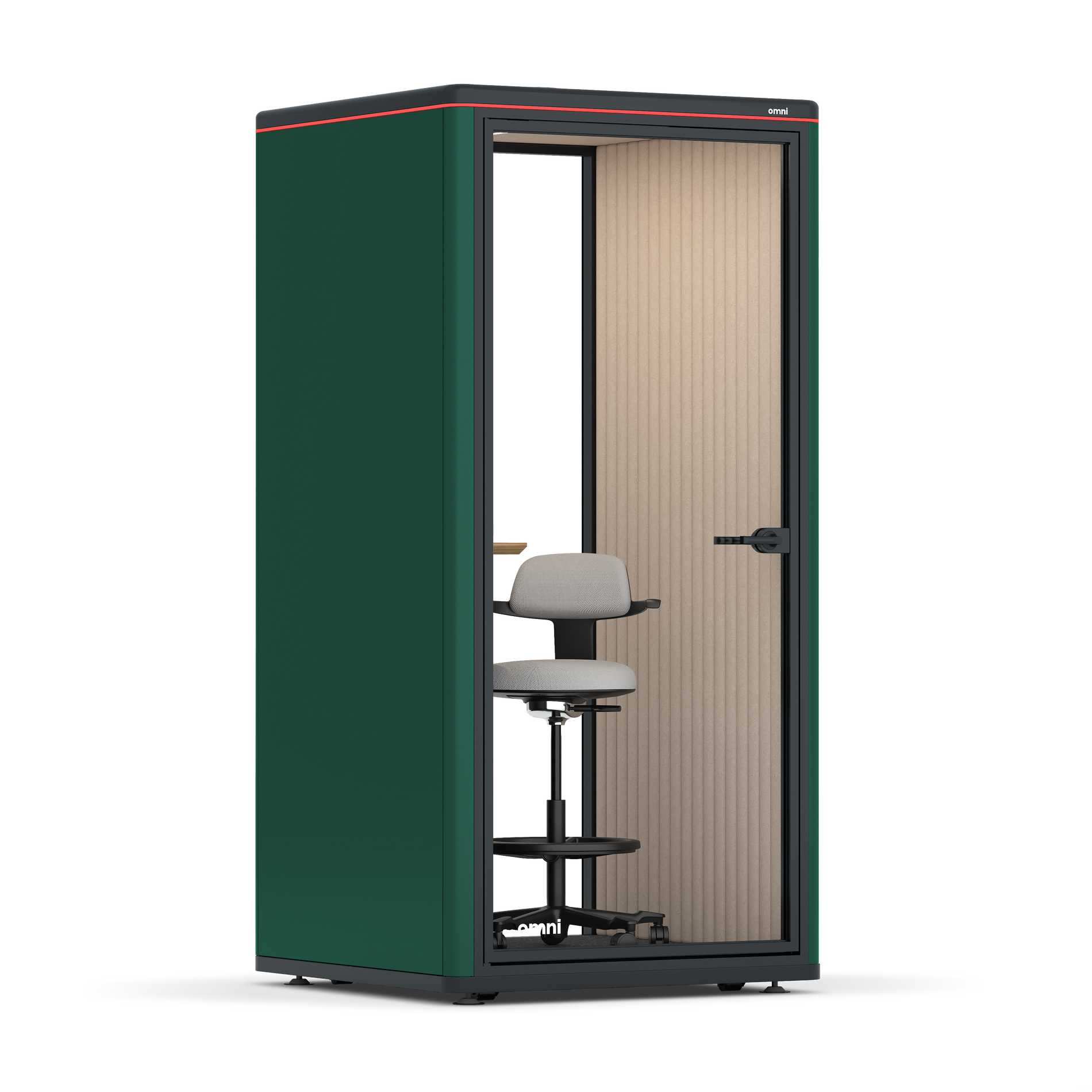 Omni One PlusAdjustable Device Shelf / RAL Moss Green / #a18e7e