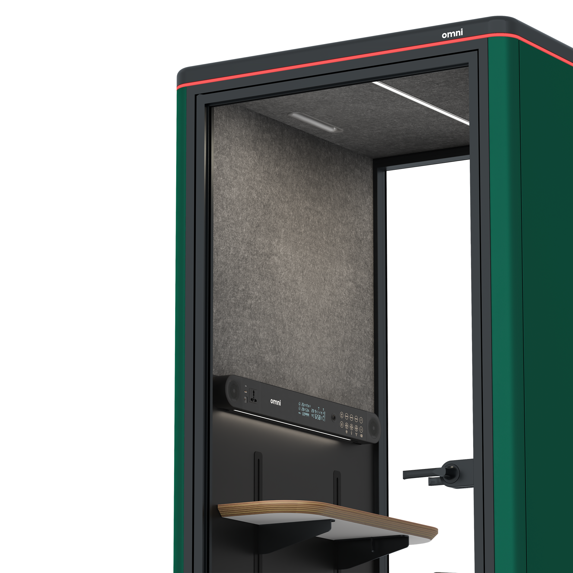 Omni OneAdjustable Device Shelf / RAL Moss Green / #615f5d
