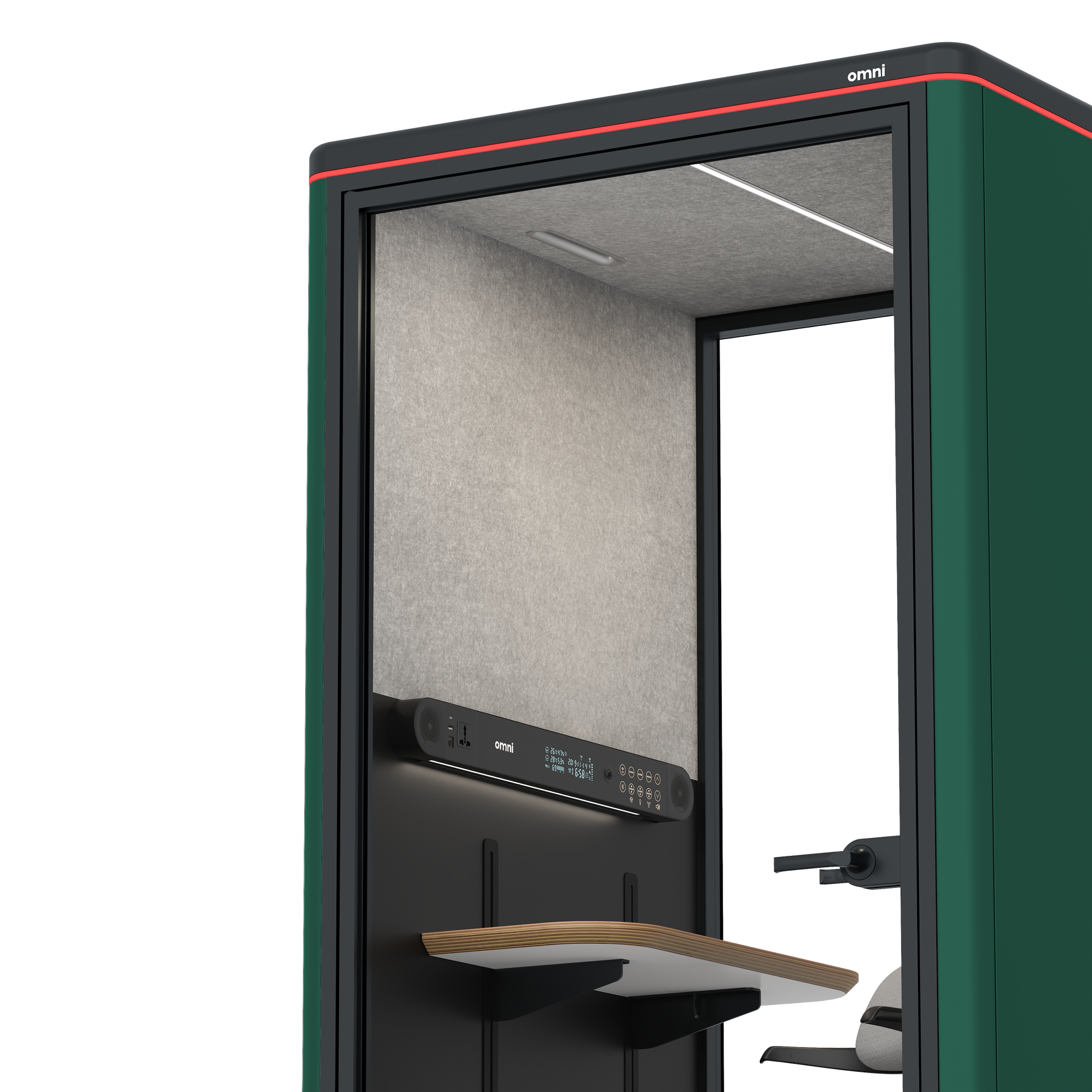 Omni One PlusAdjustable Device Shelf / RAL Moss Green / #615f5d