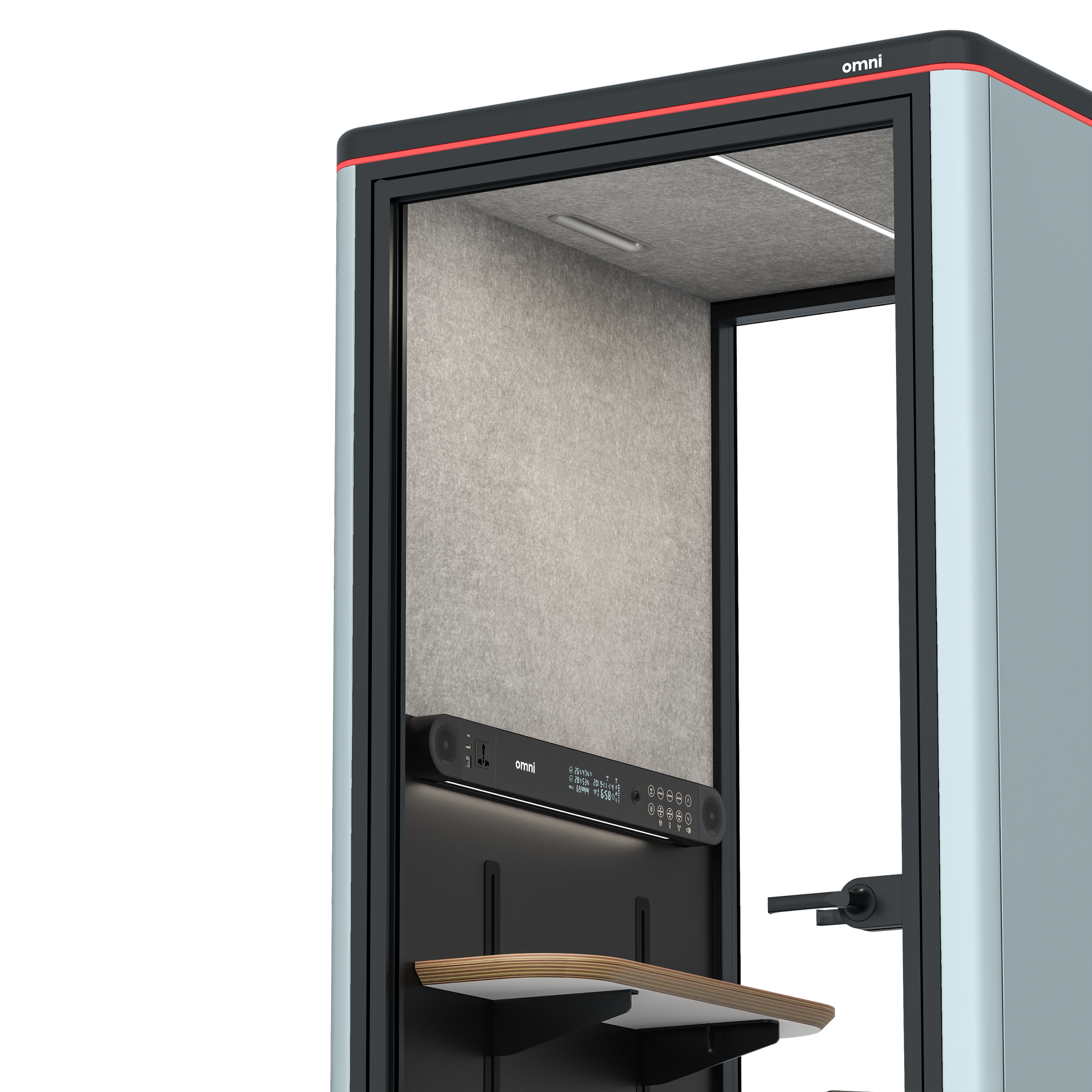 Omni OneAdjustable Device Shelf / RAL Grey Blue / #6d6c69