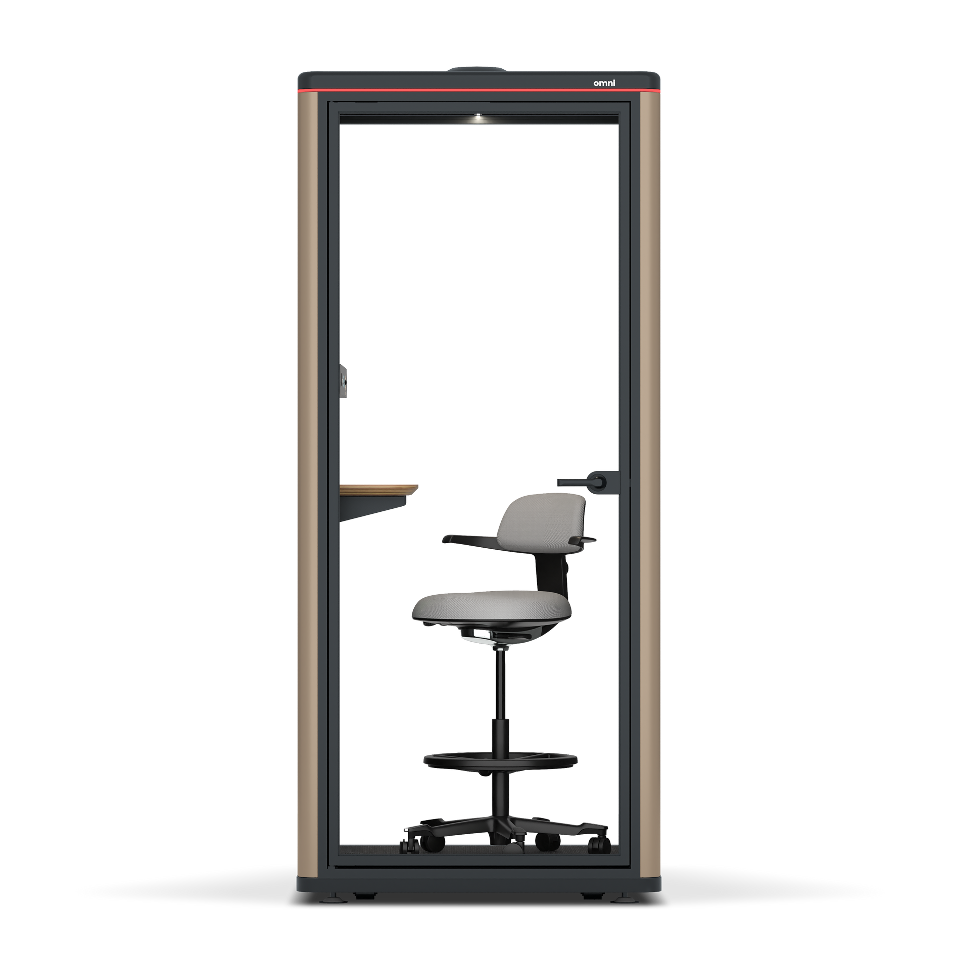 Omni OneAdjustable Device Shelf / RAL Grey Beige / #6d6c69