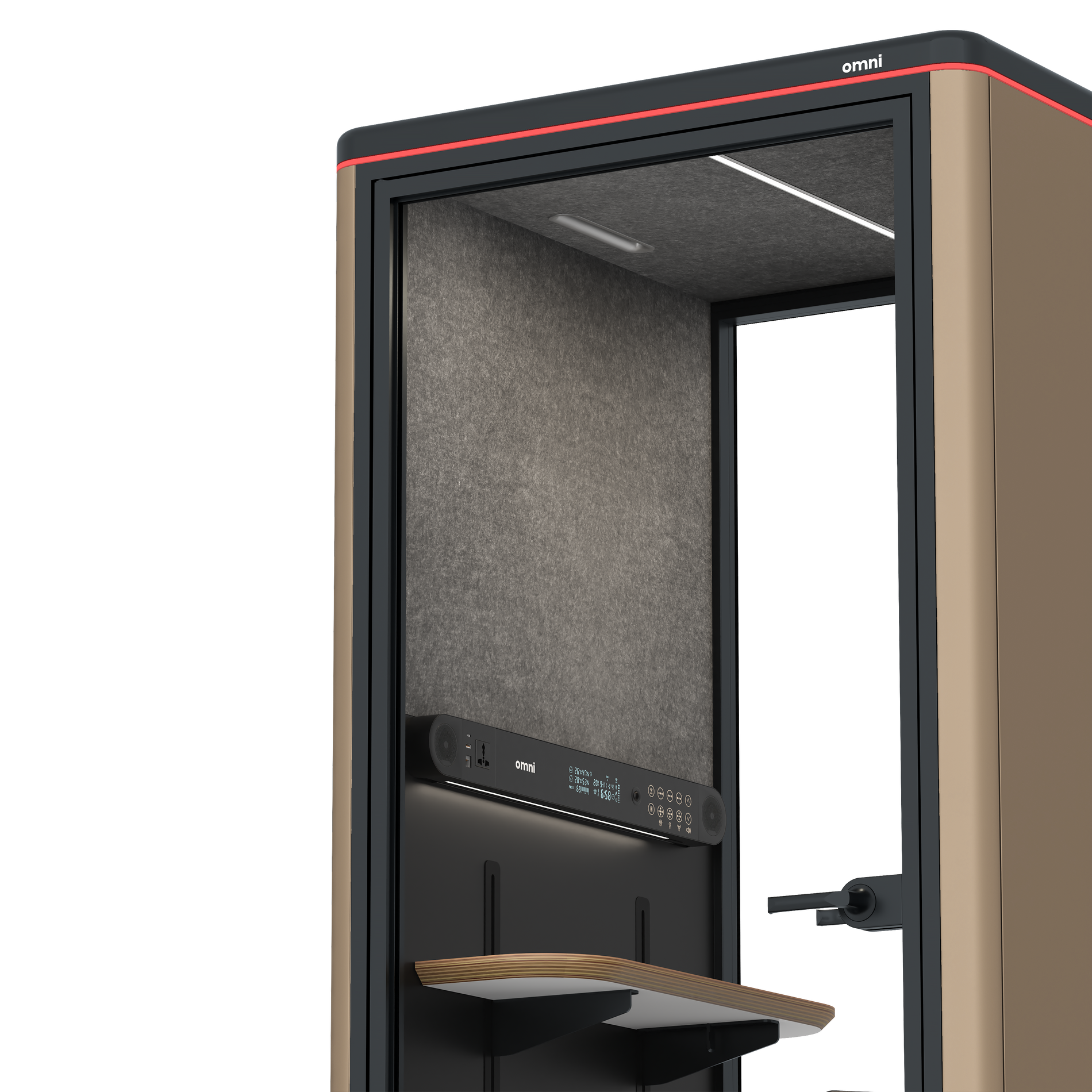 Omni OneAdjustable Device Shelf / RAL Grey Beige / #615f5d