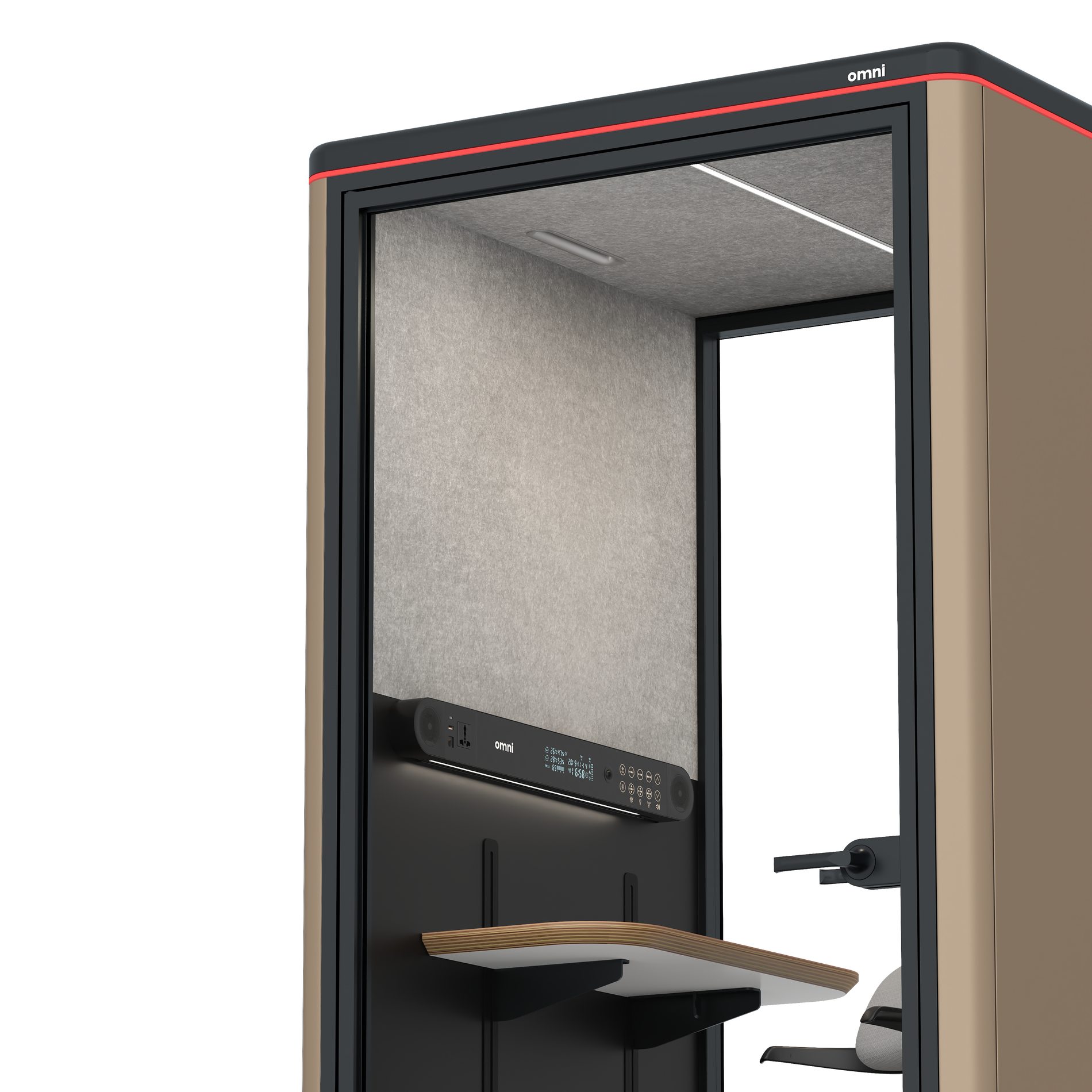 Omni One PlusAdjustable Device Shelf / RAL Grey Beige / #615f5d