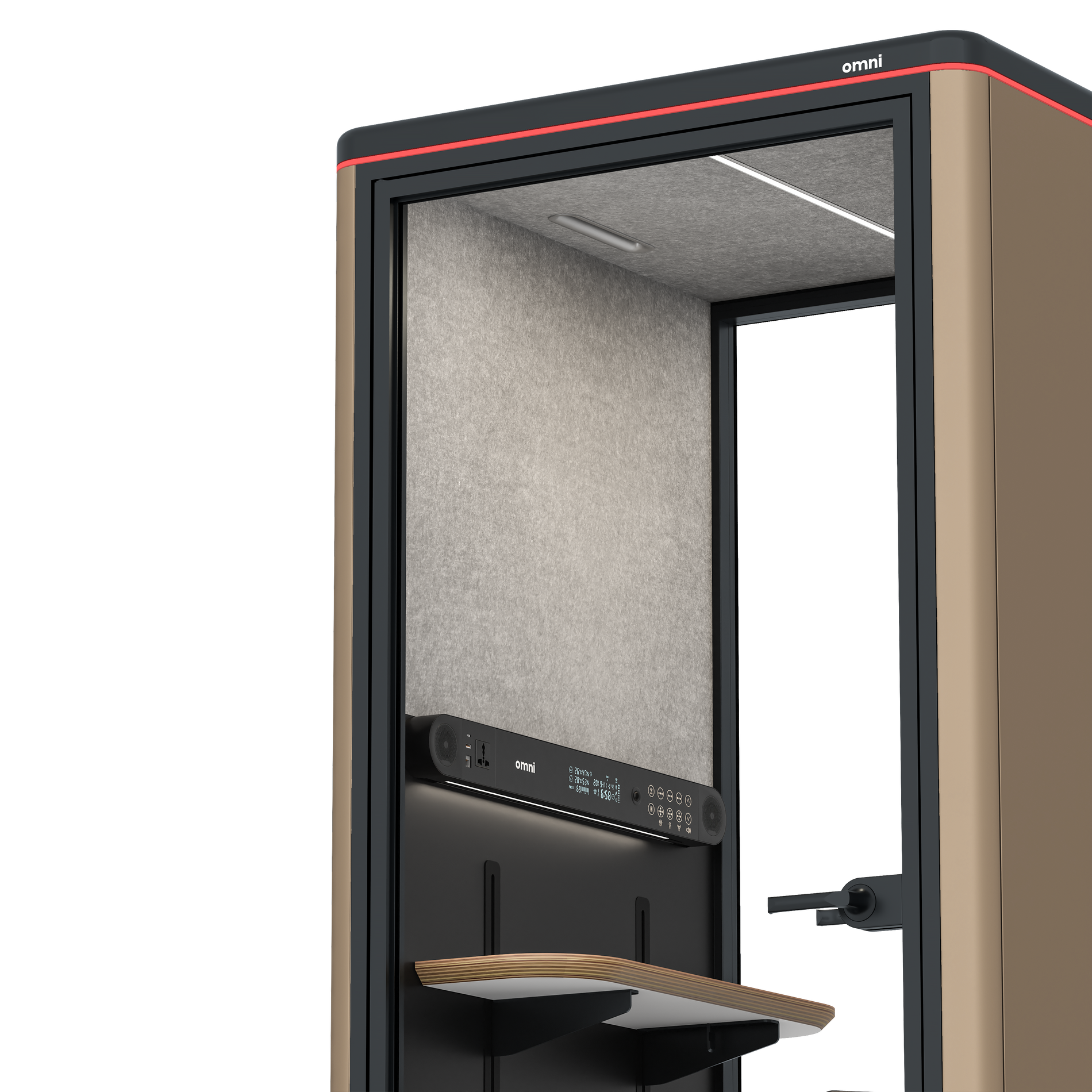 Omni OneAdjustable Device Shelf / RAL Grey Beige / #6d6c69