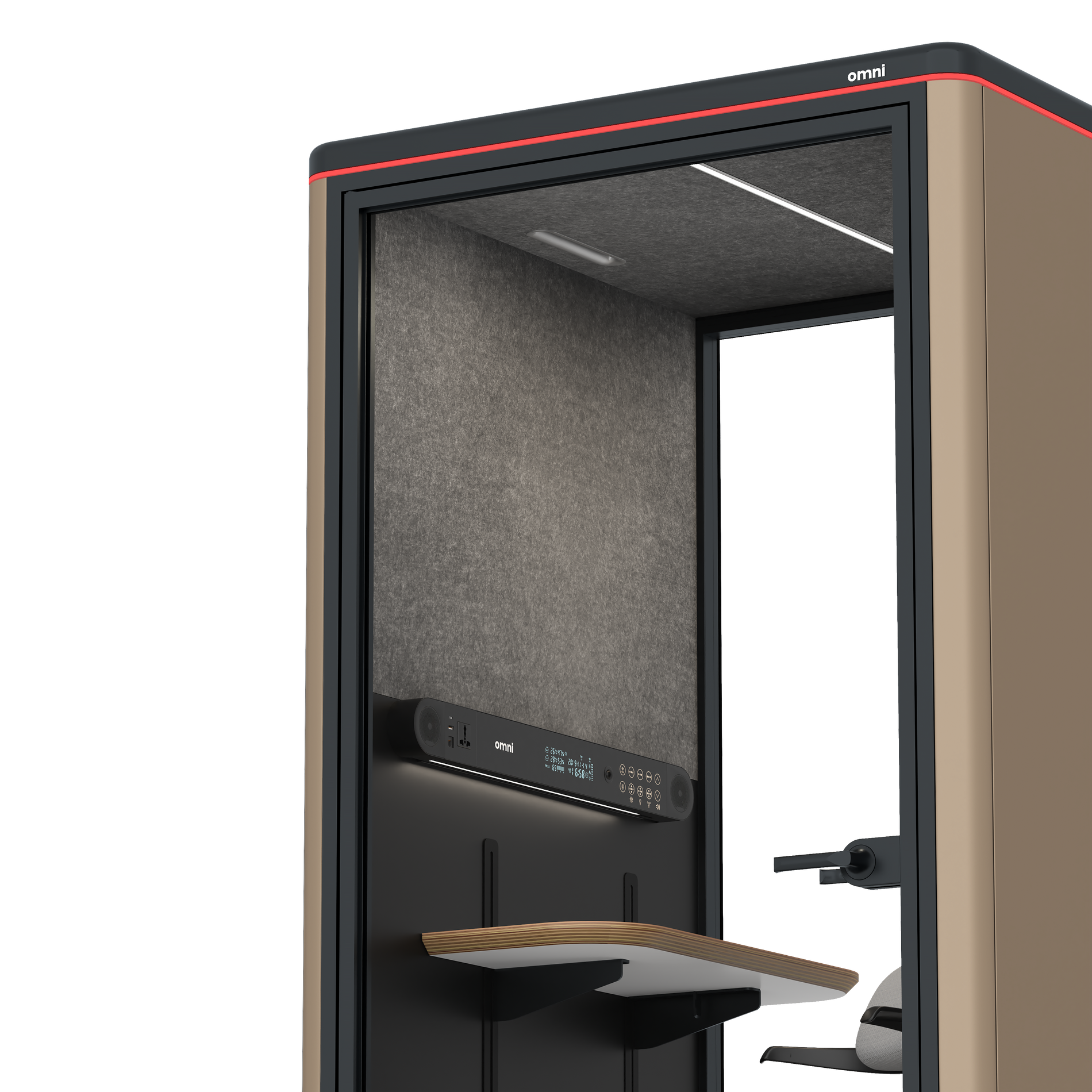 Omni One PlusAdjustable Device Shelf / RAL Grey Beige / #a49f98