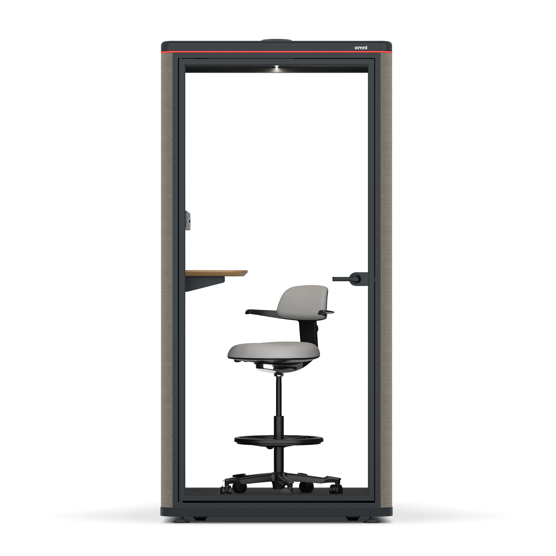 Omni One PlusAdjustable Device Shelf / Gabriel Medley Ocean Pebble / #6d6c69