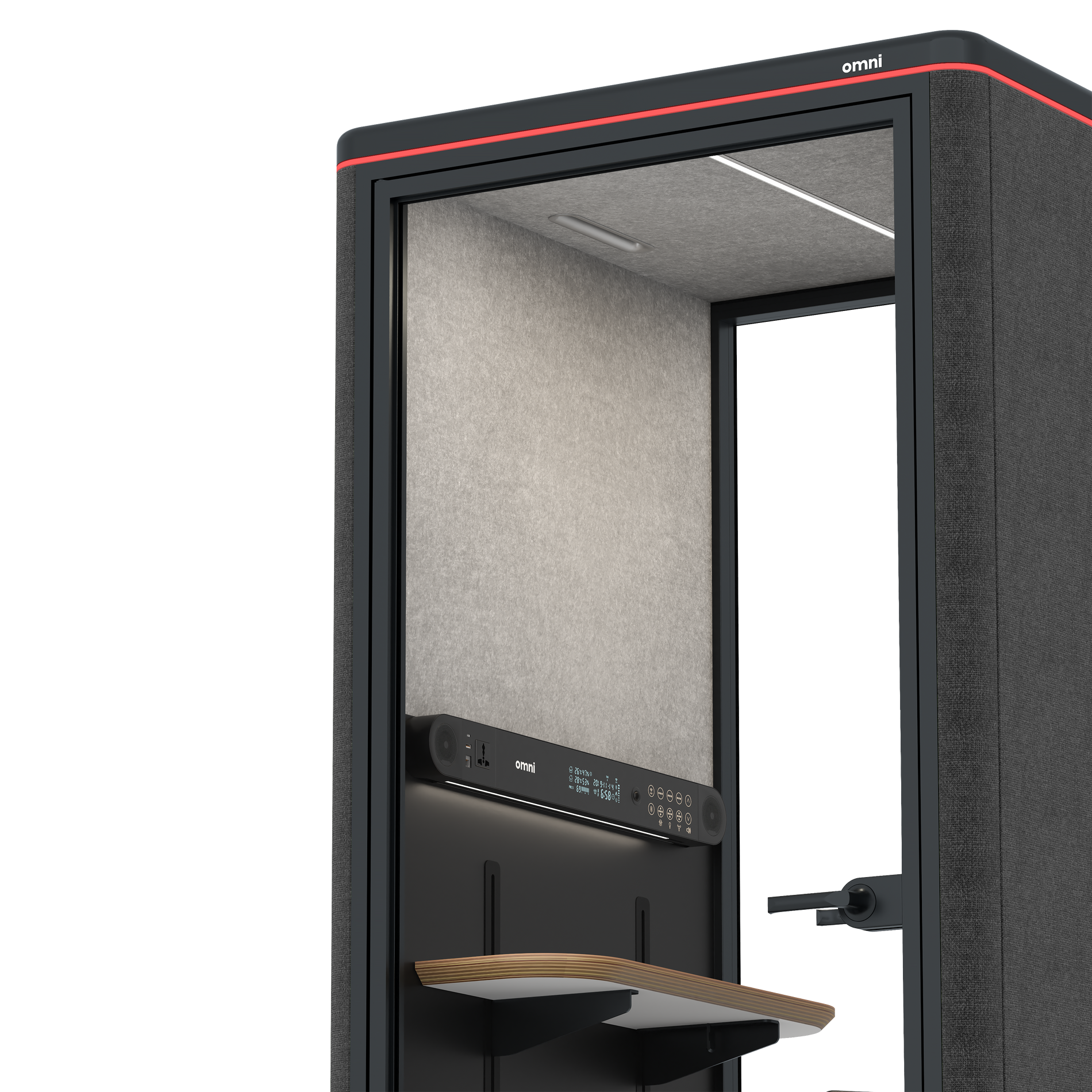 Omni OneAdjustable Device Shelf / Gabriel Medley Black / #6d6c69