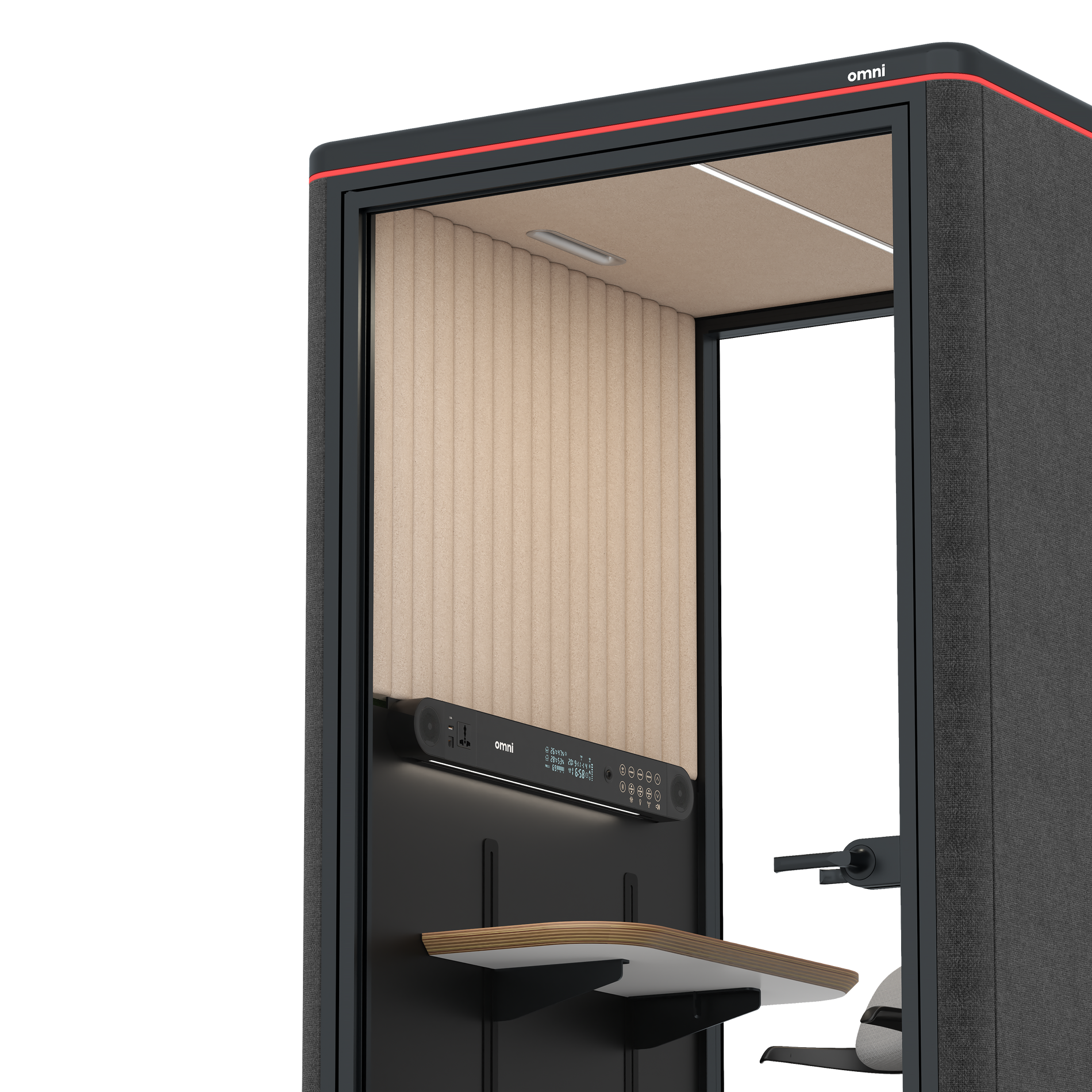 Omni One PlusAdjustable Device Shelf / Gabriel Medley Black / #a18e7e