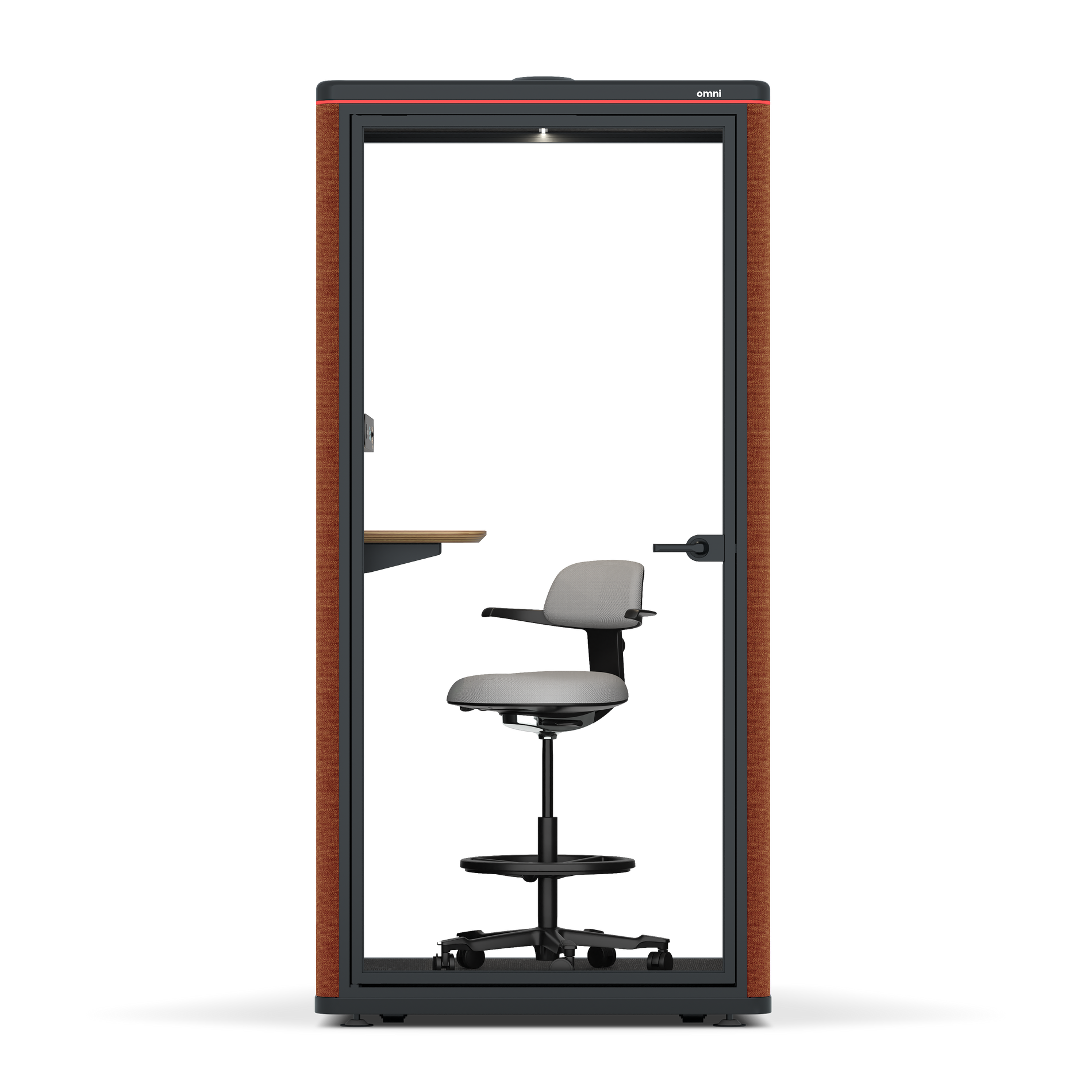 Omni One PlusAdjustable Device Shelf / Bloody Orange / #a49f98