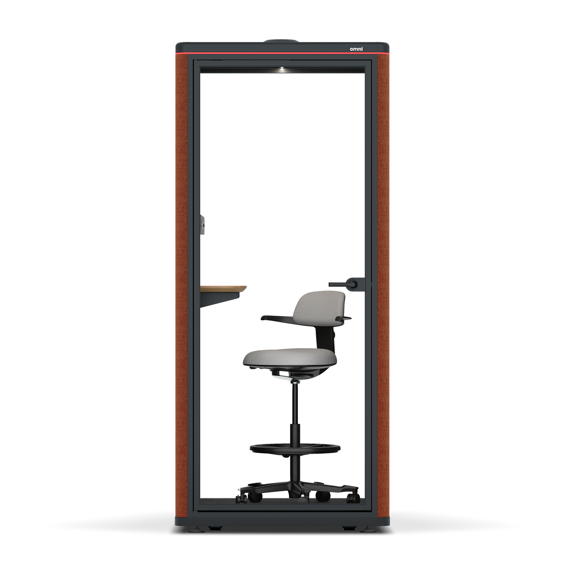 Omni OneAdjustable Device Shelf / Bloody Orange / #6d6c69